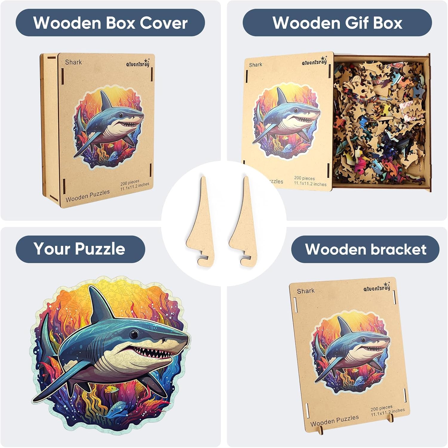 Thumbnail 6 de Qiuenisray Wooden Puzzle, 200 Pieces