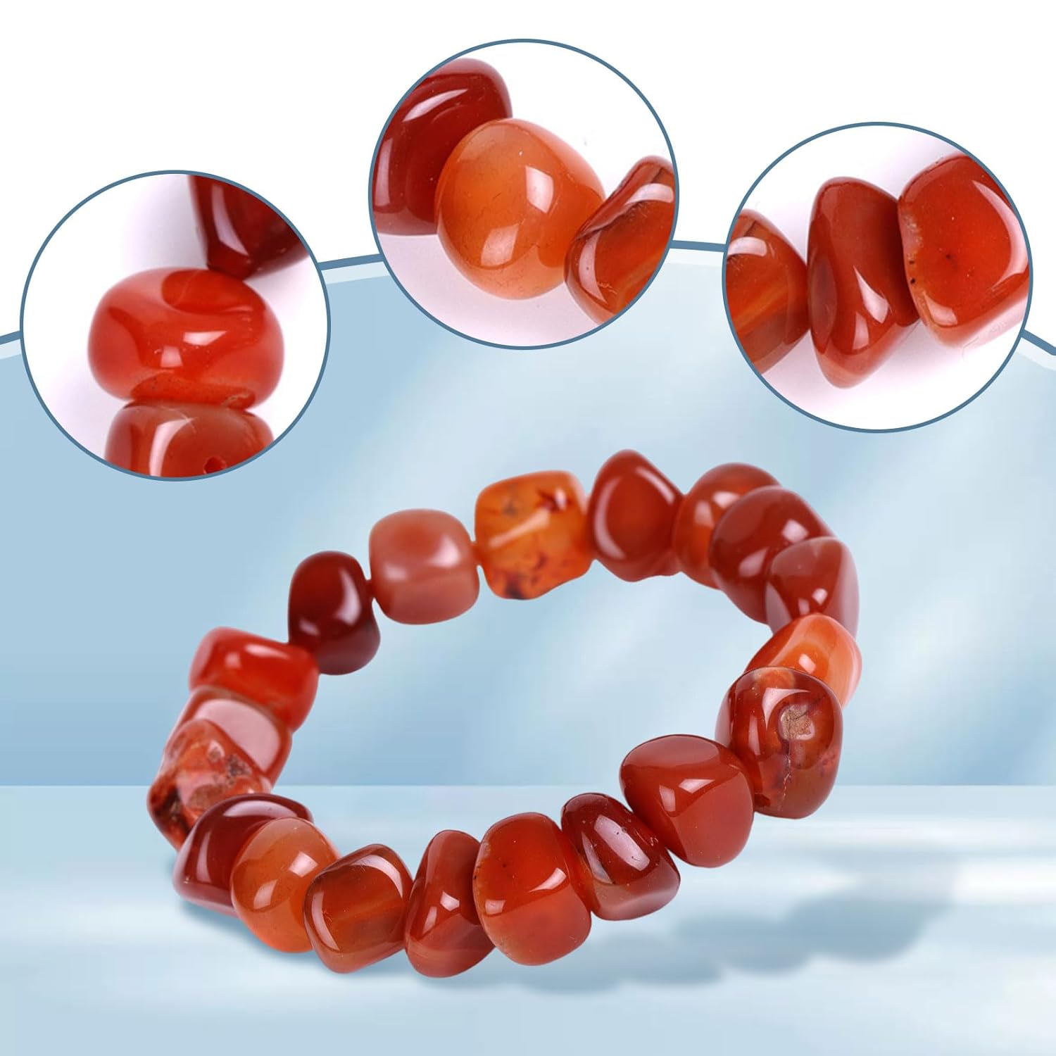 Thumbnail 4 de GGXDH Gelber Achat Armband 8–12 mm