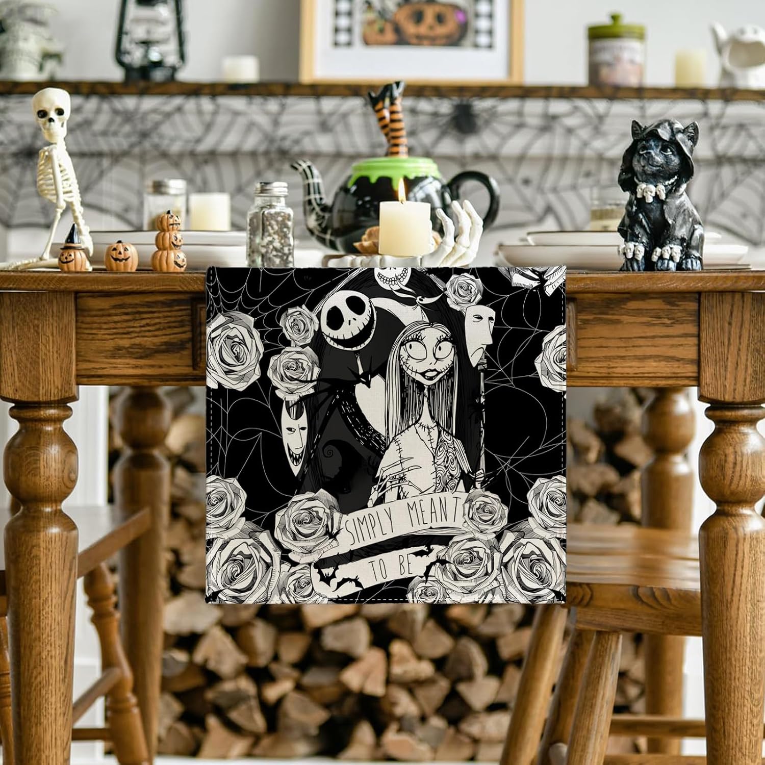 Detalle 2 de Yarcooly Halloween Table Runner 13×72 Inch