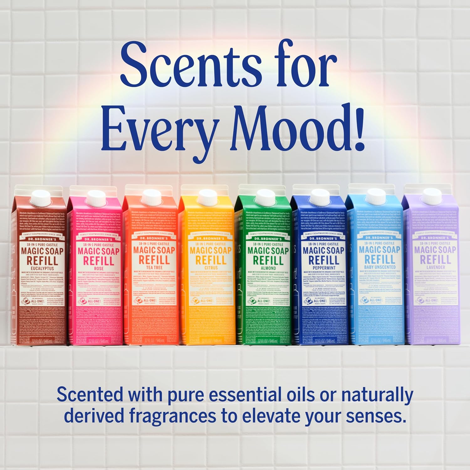 Thumbnail 6 de Dr. Bronner's Pure-Castile Magic Soap Liquid, Citrus, 32 oz + Refill, 18-in-1