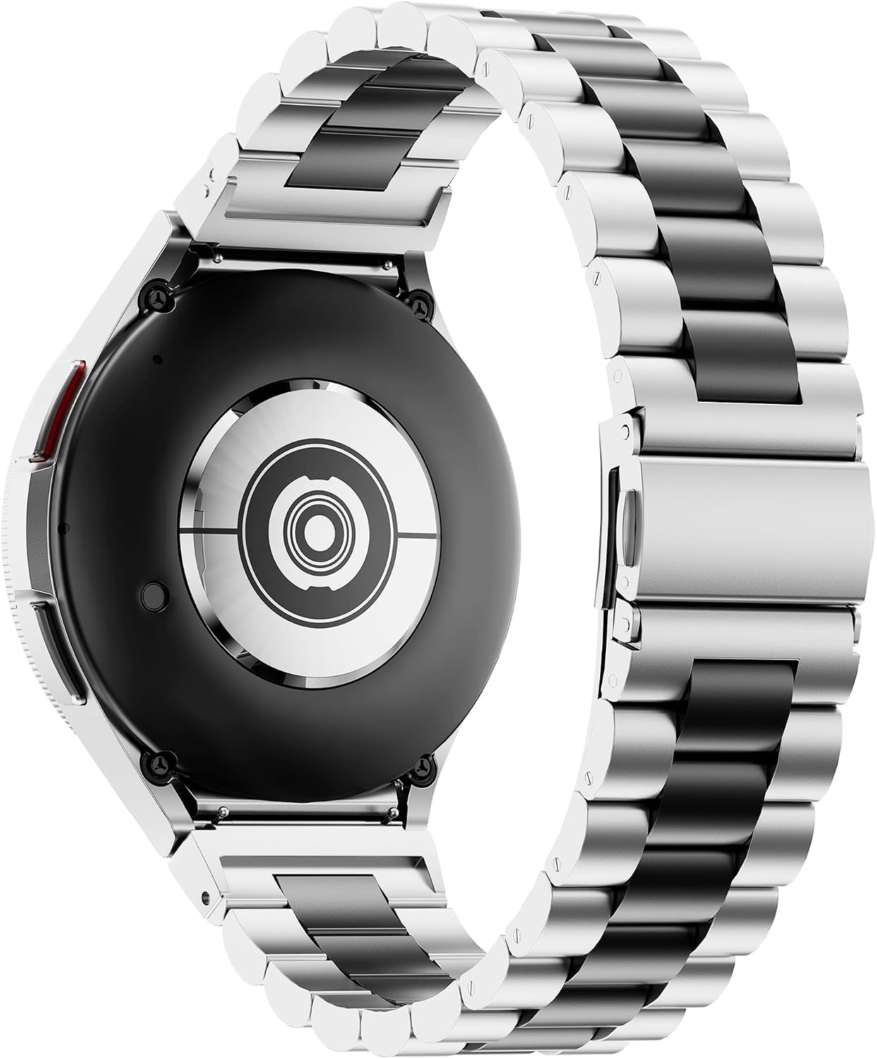 Thumbnail 6 de SUNDAREE Stainless Steel Band for Samsung Galaxy Watch 4–6 (47mm/44mm/42mm) – No Gap, Black+Silver