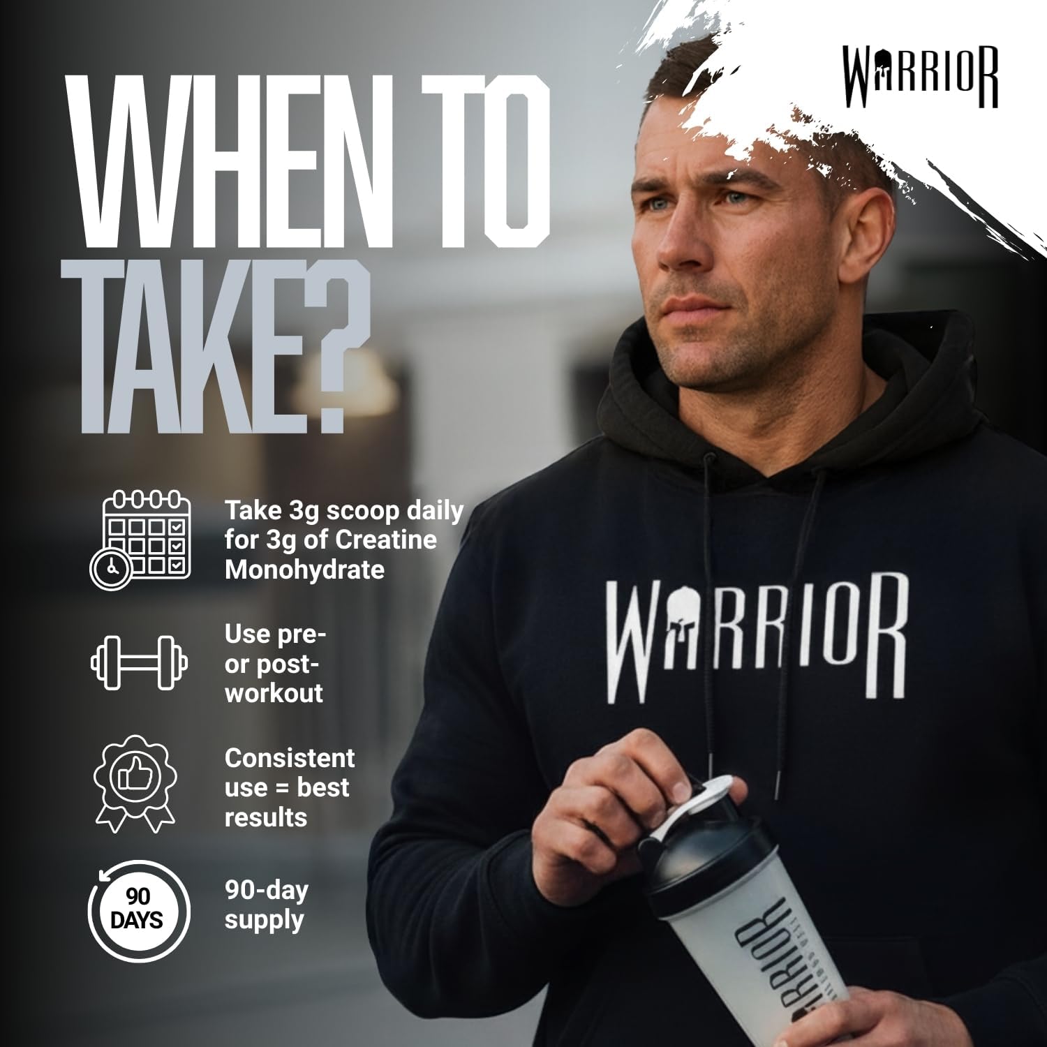 Thumbnail 6 de Warrior Creatine Monohydrate Powder 300g – Pure, Unflavoured Micronised Creatine for Strength and Recovery