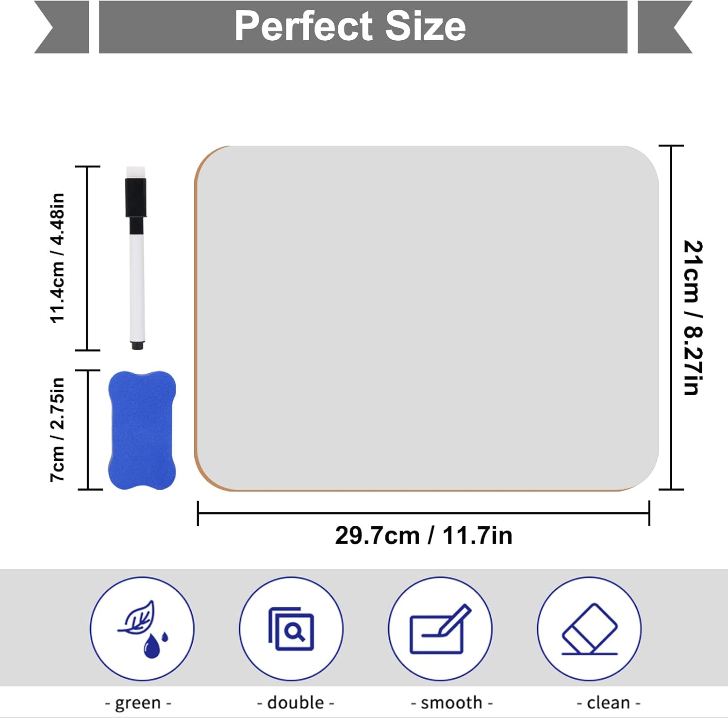 Thumbnail 4 de Hisredsun 8 Stück Mini-Whiteboards 📝