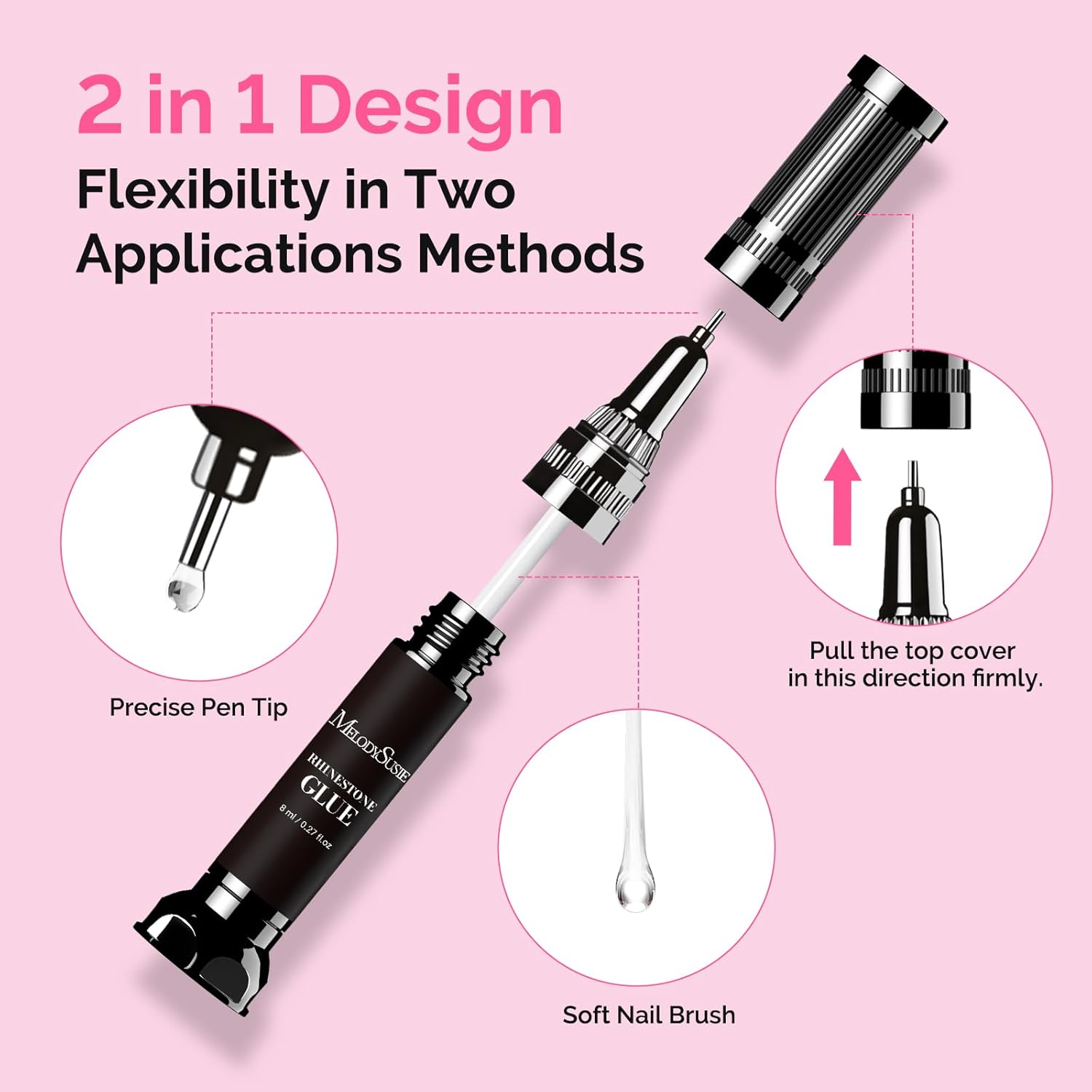 Detalle de MelodySusie rhinestone glue 2x8ml