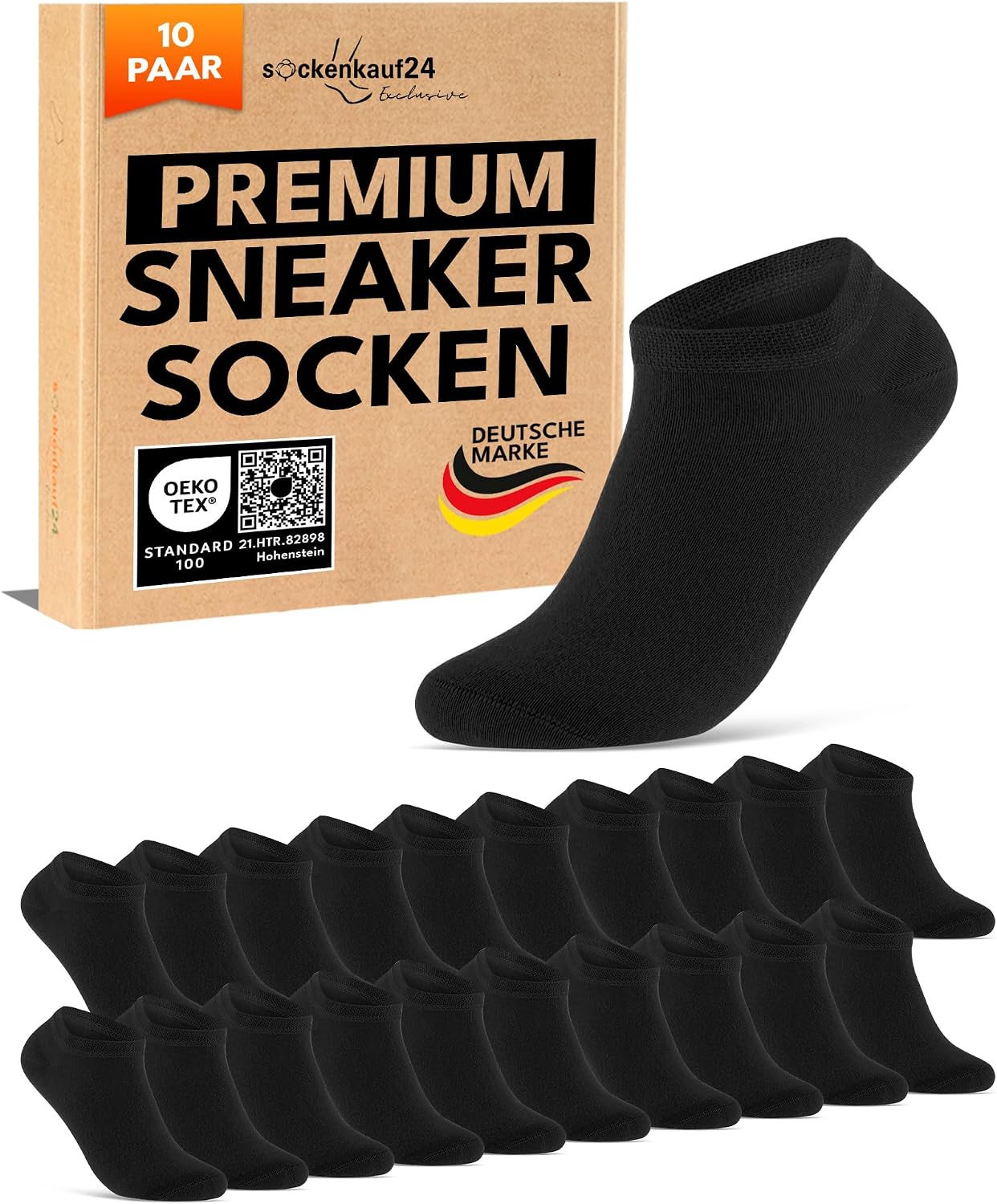 Thumbnail 3 de 10 Paar Premium Sneaker Socken Herren & Damen