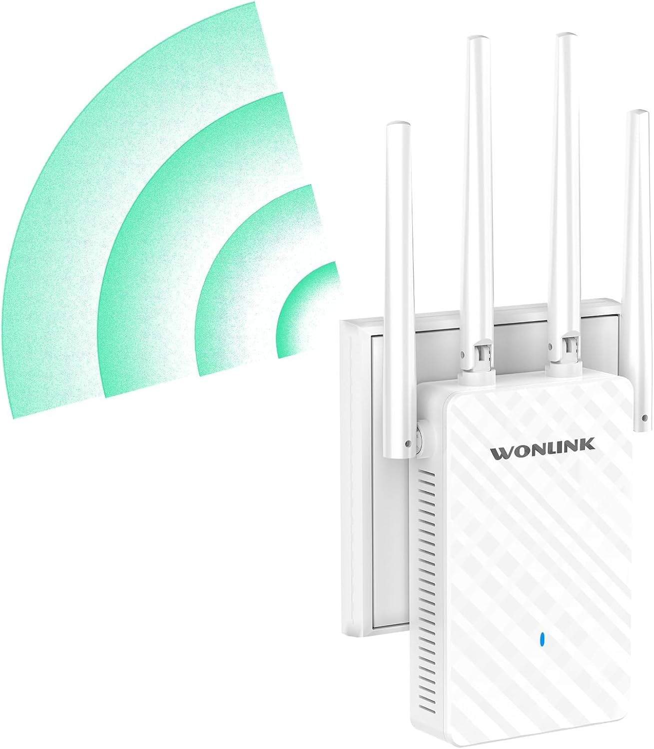 WONLINK Répéteur WiFi AC1200 double bande avec port Ethernet et 4 antennes