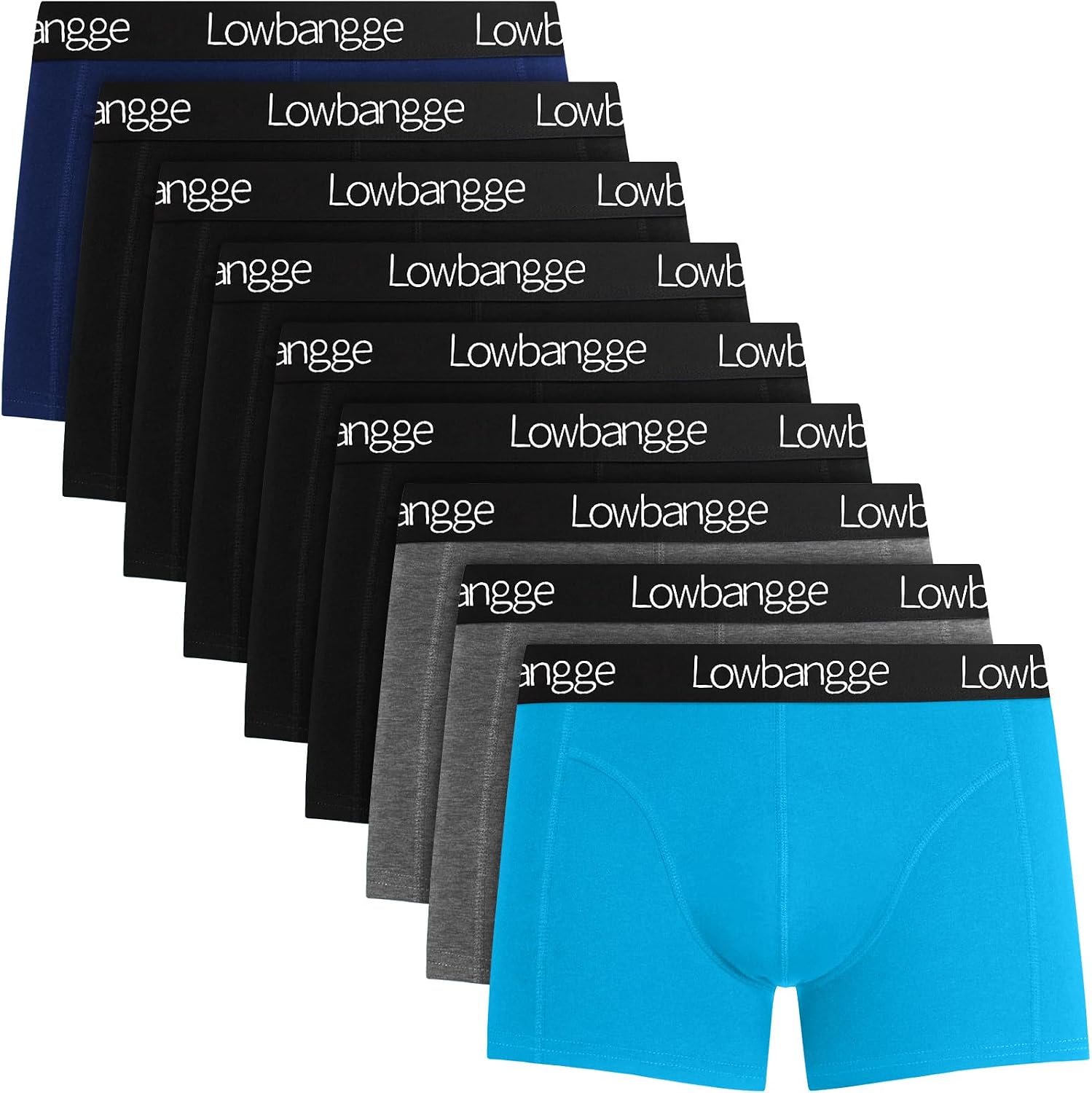 Detalle 1 de Lowbangge Boxershorts Herren 9er Pack 3D-Schnitt