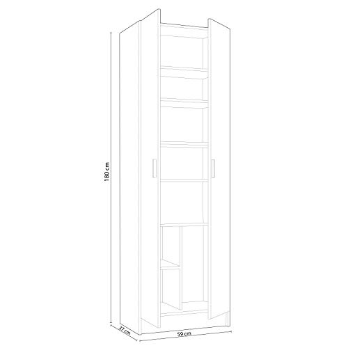 Detalle de Habitdesign Zapatero 2 Puertas con 6 Estantes