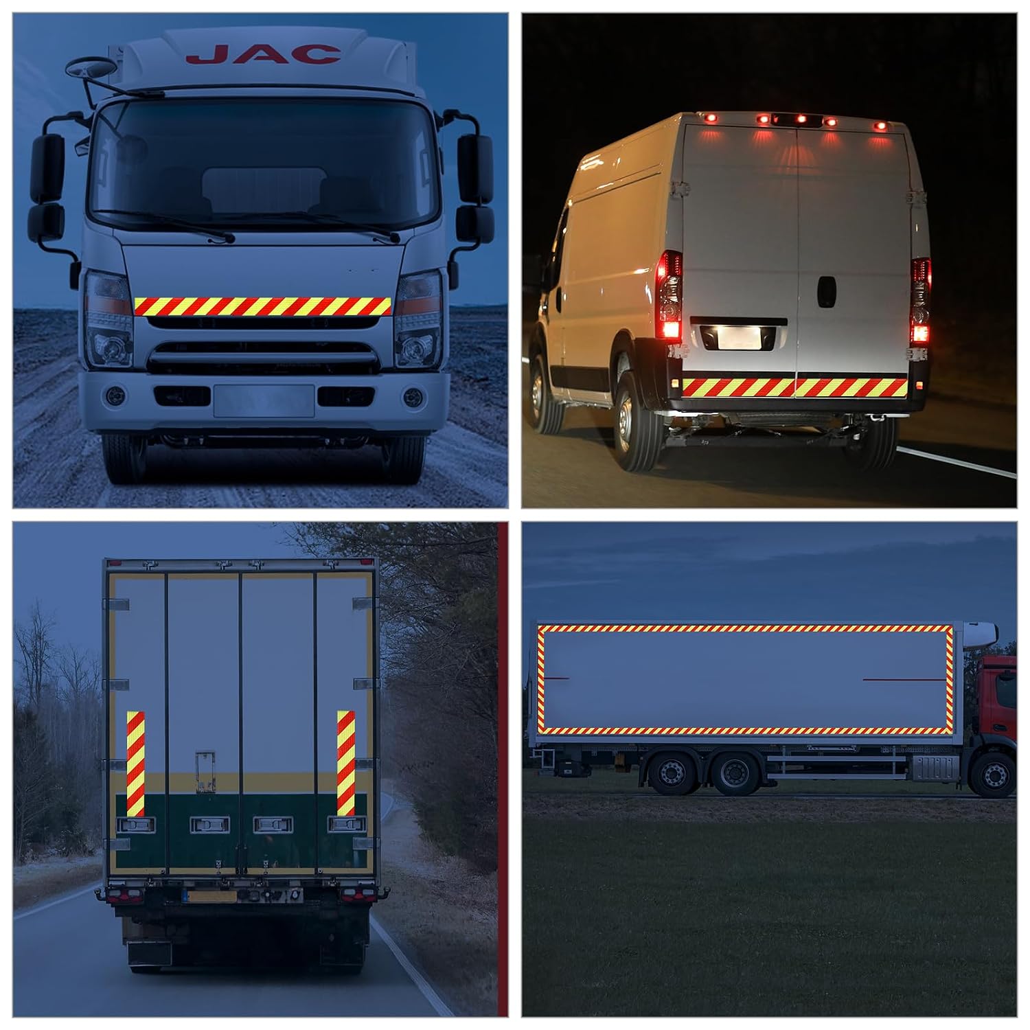 Thumbnail 5 de Ruban réfléchissant XFXIA rouge et jaune – 10 cm x 10 m, étanche et auto-adhésif