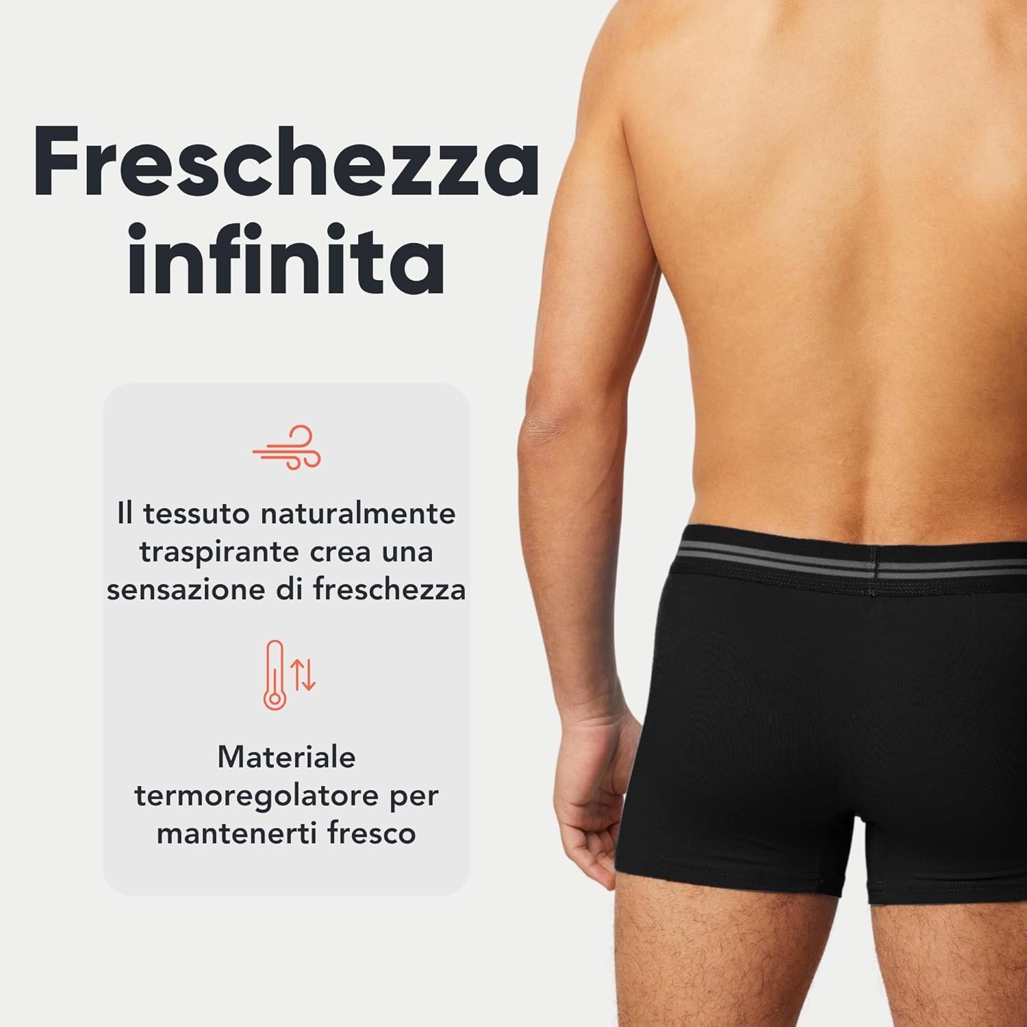 Detalle de FM London Boxer da Uomo in Bambù Morbidi – Confezione da 5, senza etichetta, elastico 4 vie