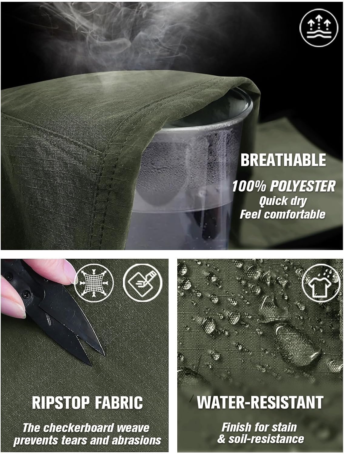 Thumbnail 4 de KFUBUO Lightweight Ripstop Tactical Cargo Pants