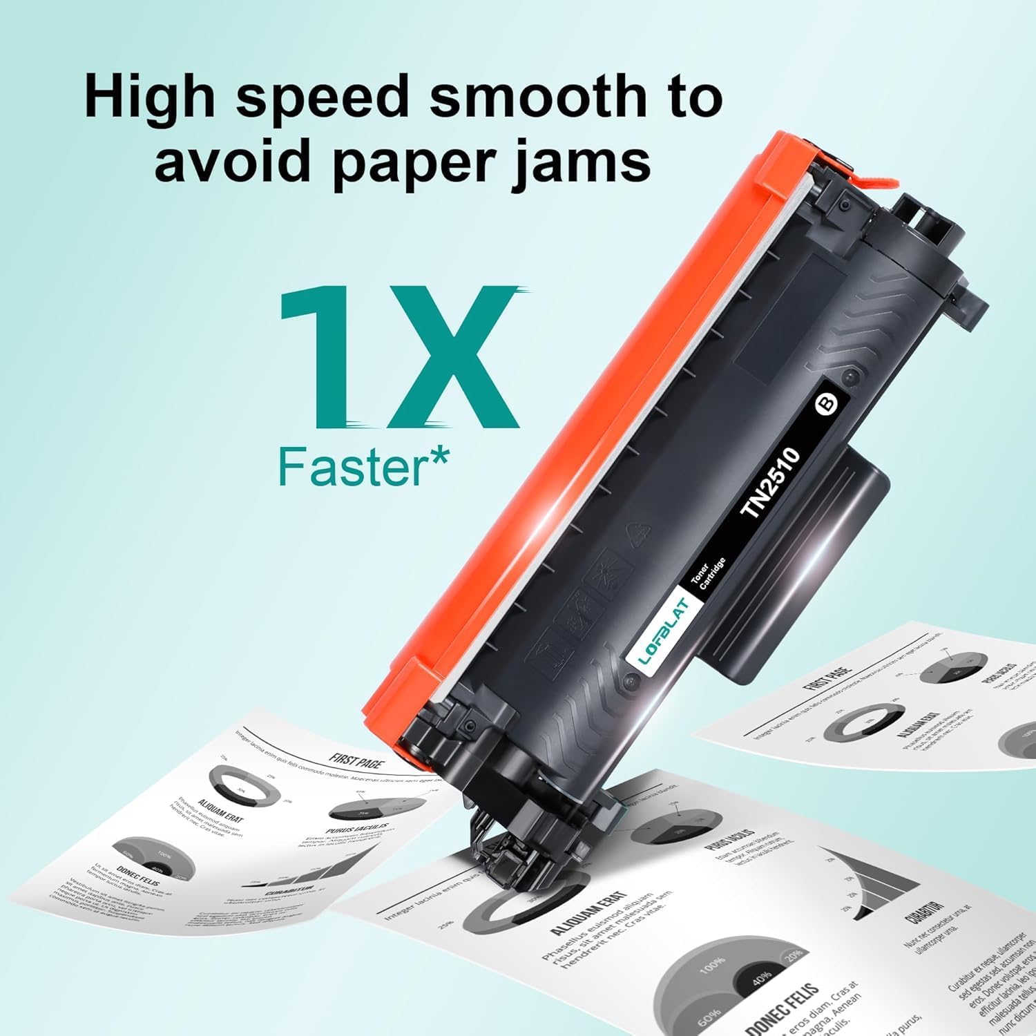 Detalle de LOFBLAT TN2510/TN2510XL Toner compatibile 2-Pack per Brother – Nero