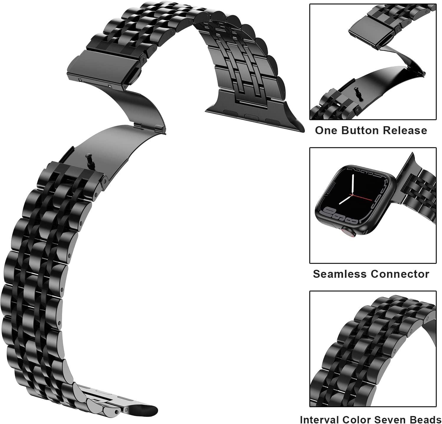 Detalle de Anlinser metal Apple Watch strap 46mm