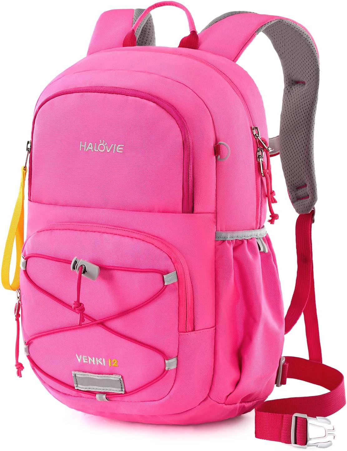 Detalle de HALOVIE Kinderrucksack Mädchen 12L – Wanderrucksack mit Brustgurt für 6–10 Jahre