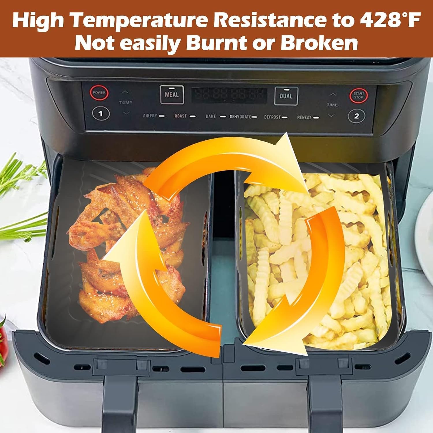Detalle 1 de Ninja Foodi AF300UK Silicone Dual-Basket Liners 2