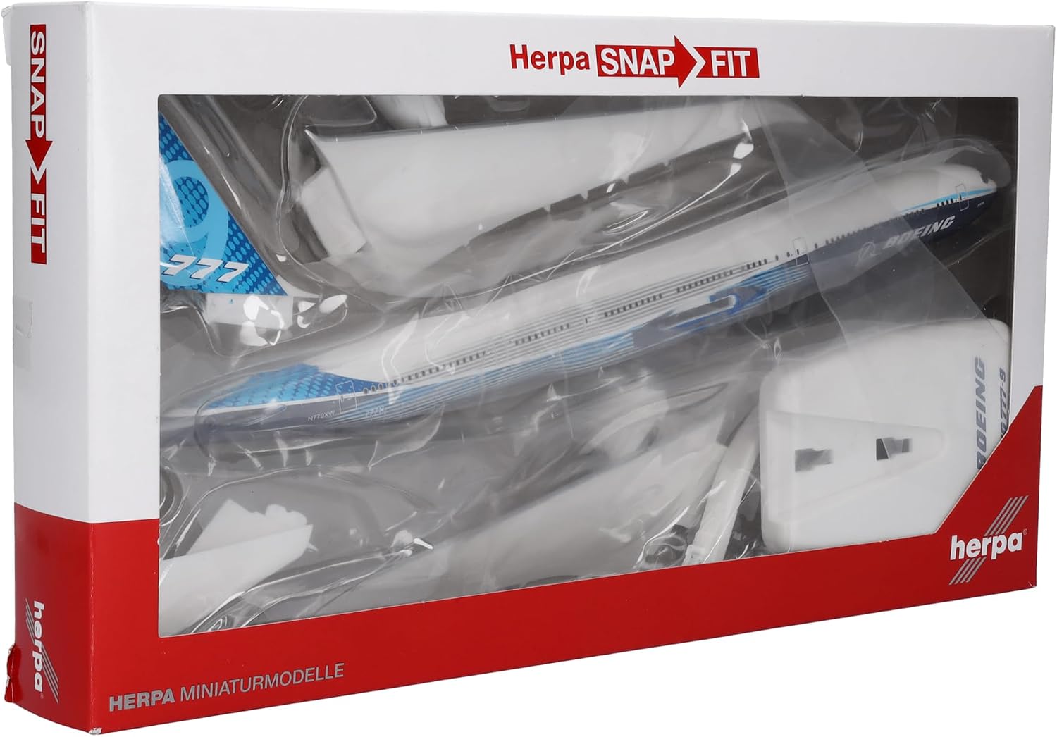 Detalle de Herpa Boeing 777-9 N779XW – plastikowy model samolotu 1:250