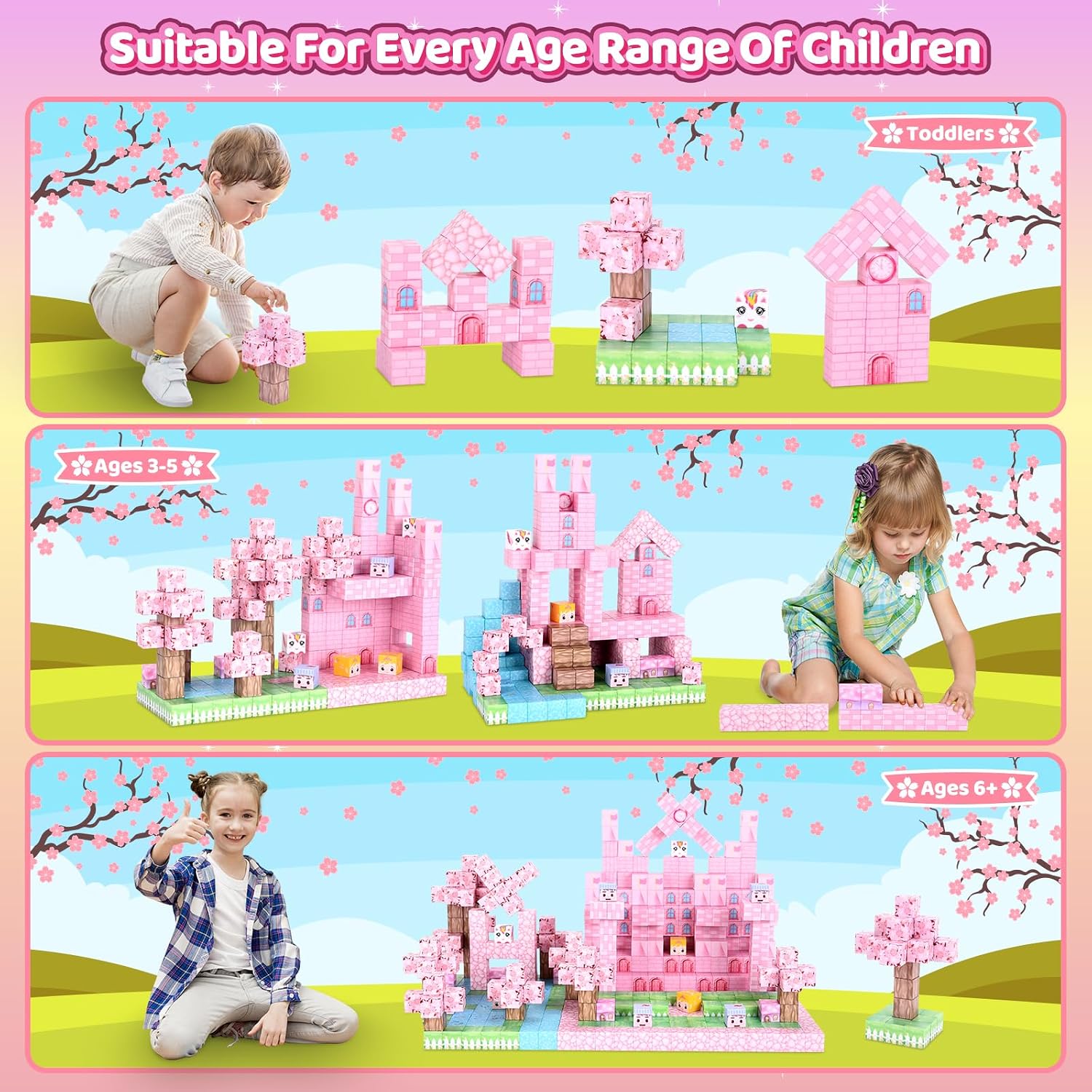 Thumbnail 2 de YIHANG 100PCS Magnetic Blocks for Kids