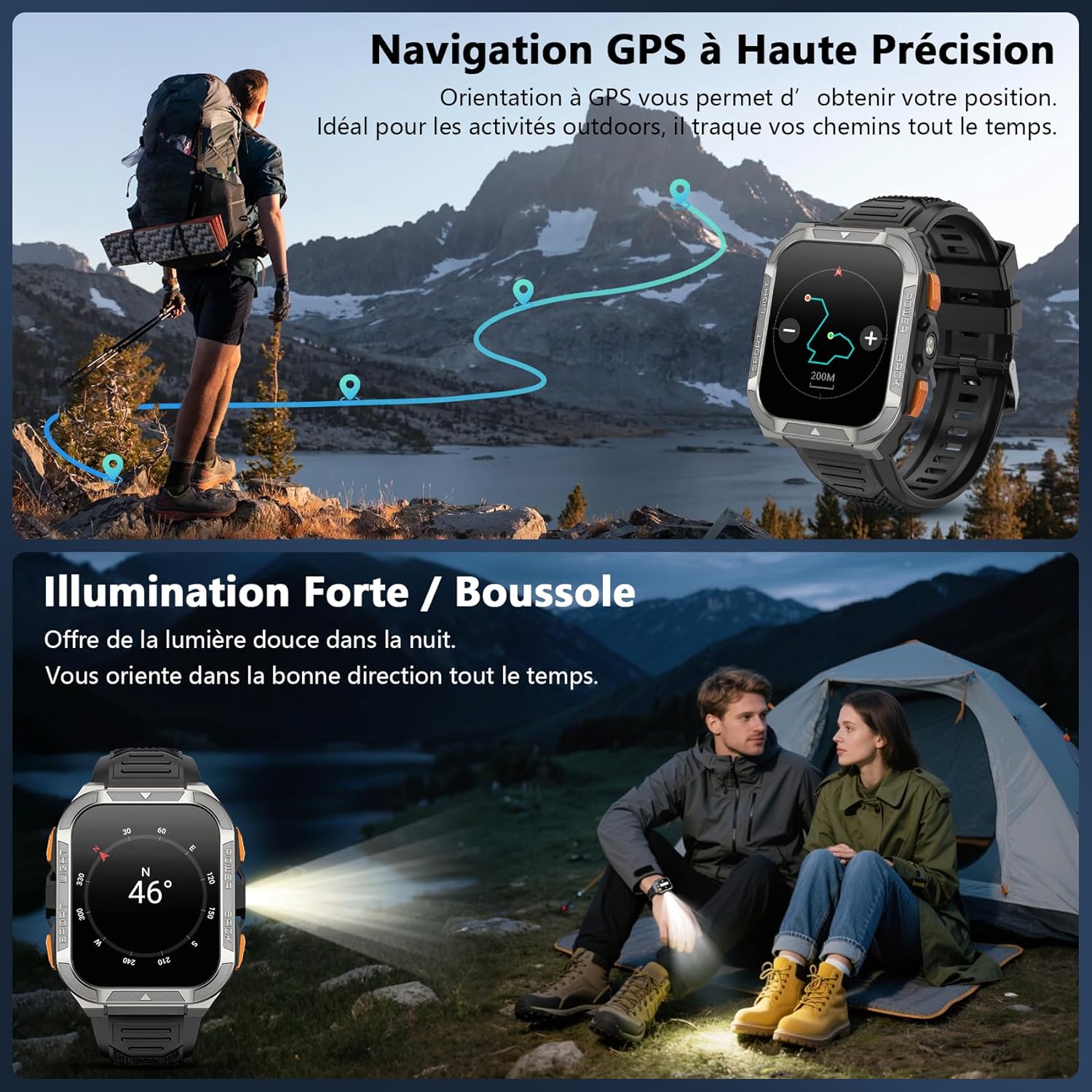 Thumbnail 2 de Blackview W80Pro : Montre Connectée Homme avec GPS Intégré et 900 mAh – Santé, sport et autonomie