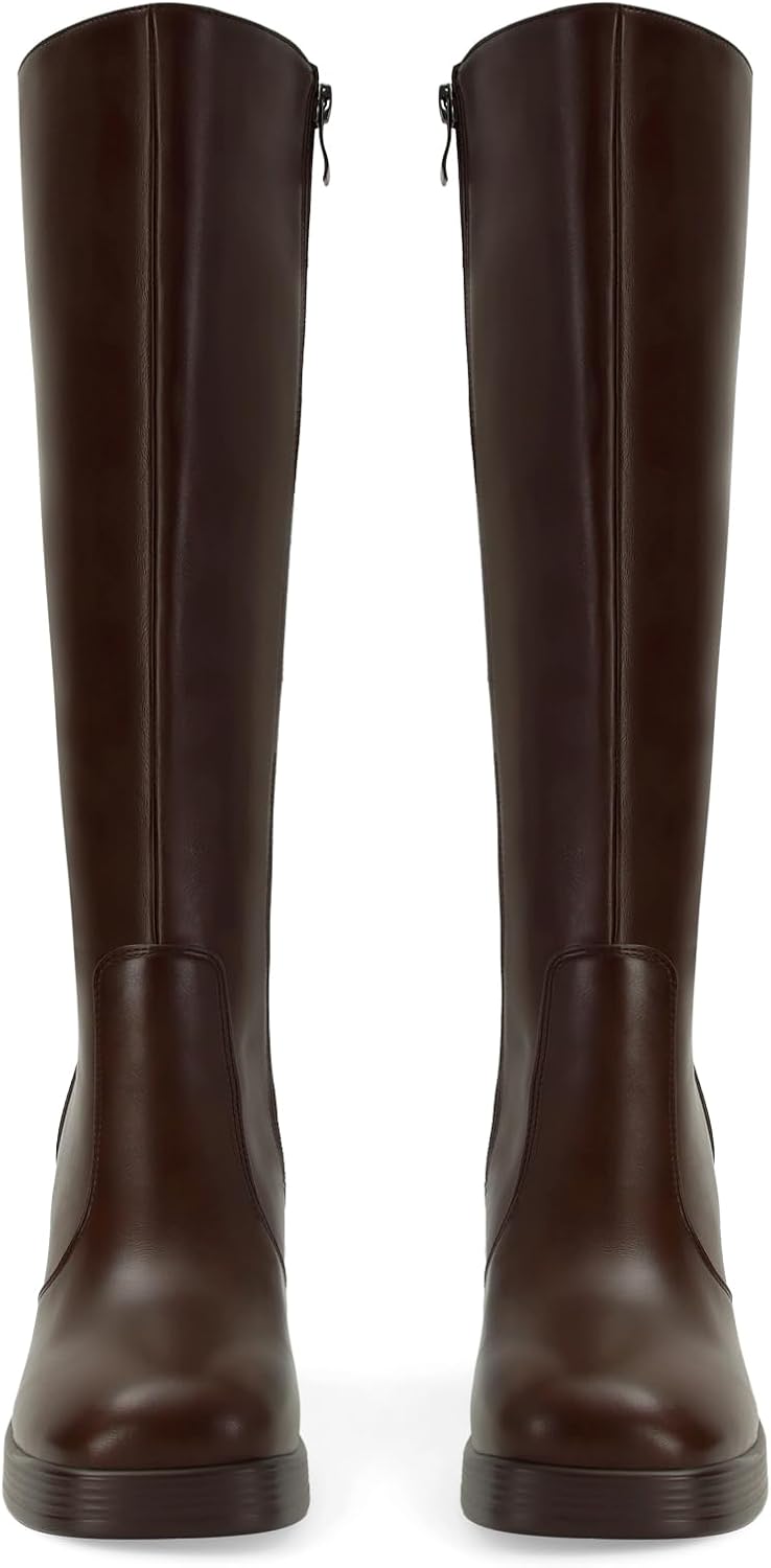 Detalle de SOVANYOU Women's Platform Boots, Faux Leather