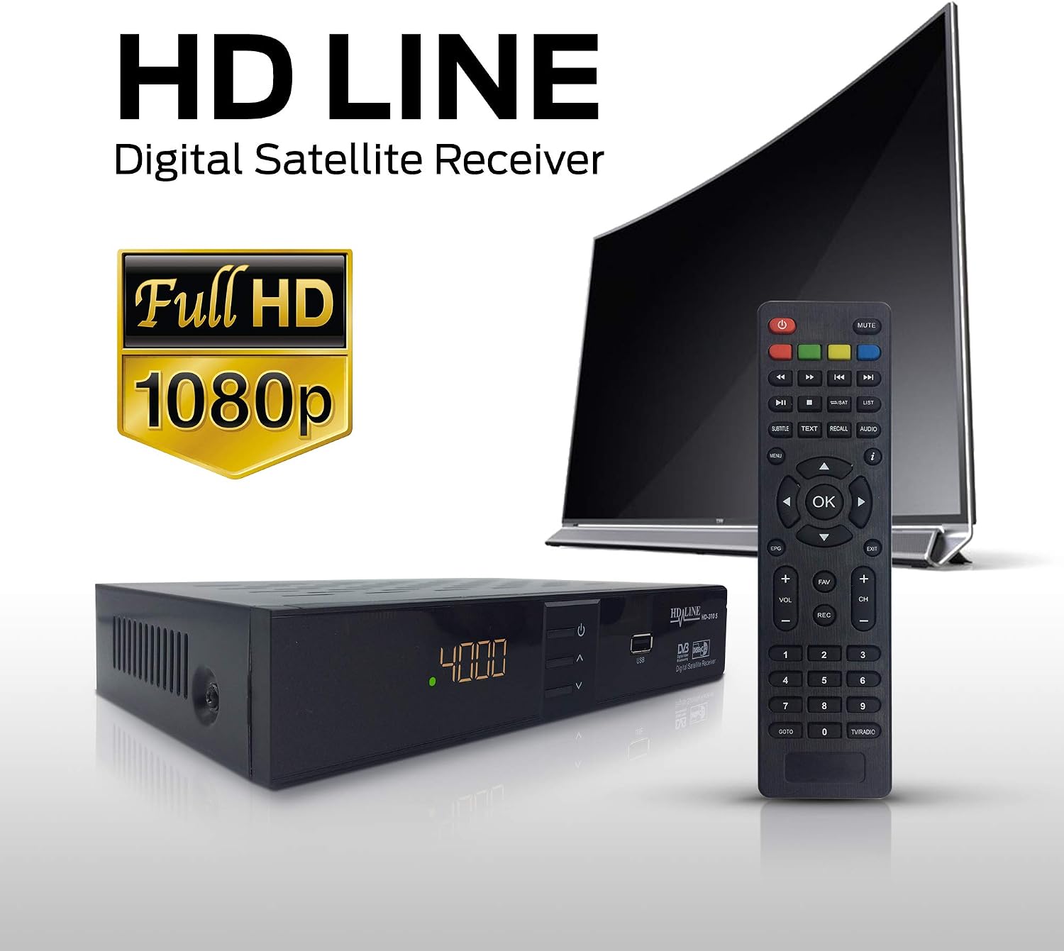 Detalle de HD-Line 310 Satelliten Receiver – Full HD, DVB-S/S2, HDMI & USB 2.0