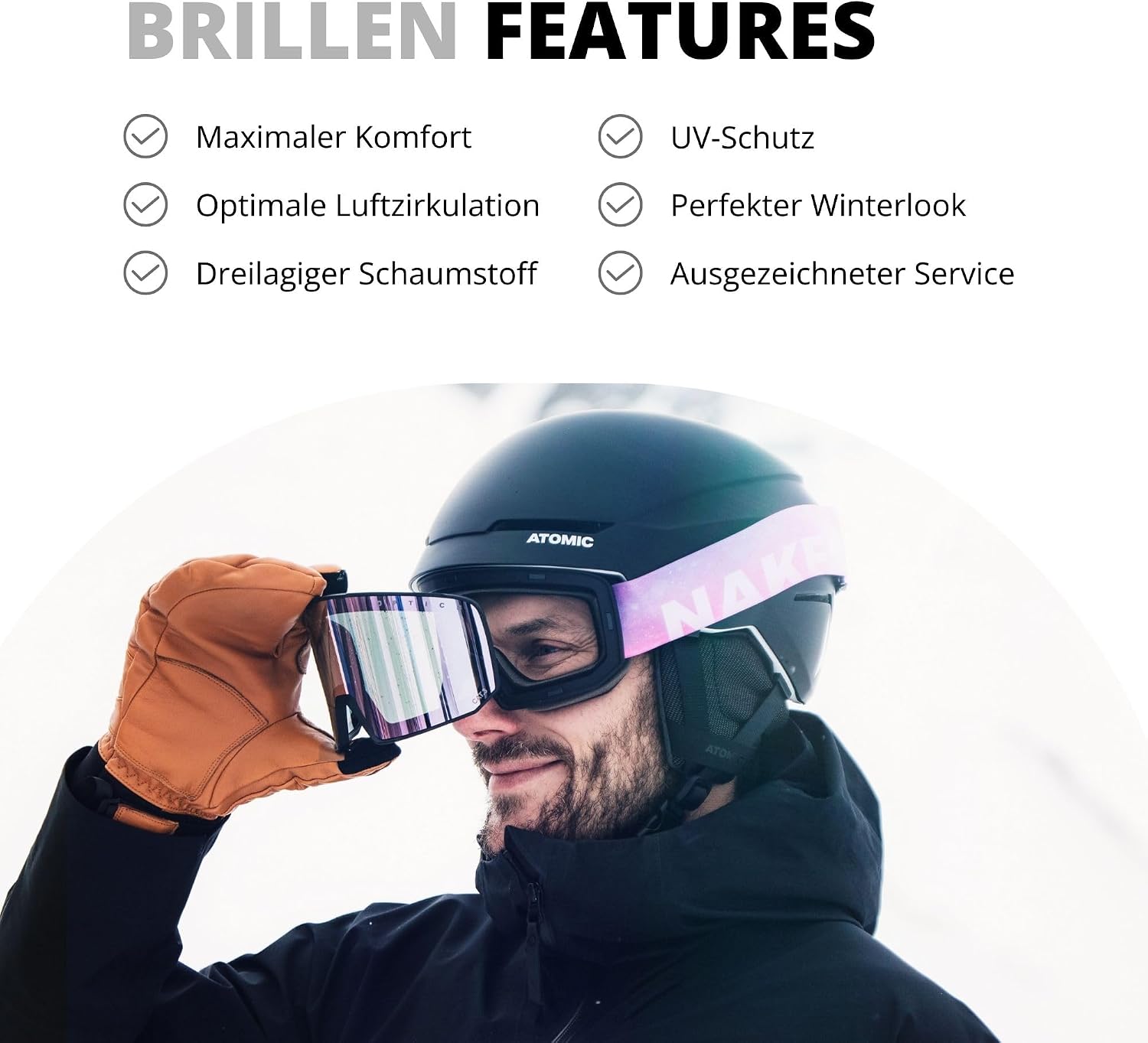 Thumbnail 5 de NAKED Optics The STORM Skibrille mit Wechselgläsern