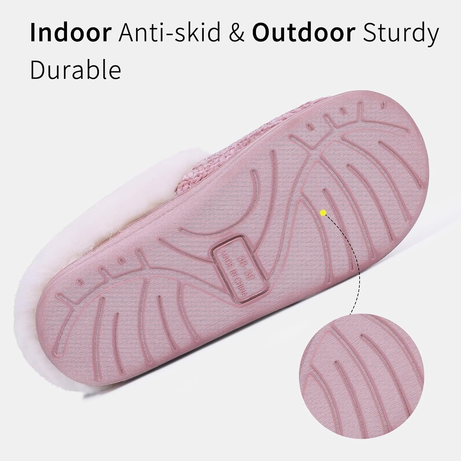 Detalle 2 de Evshine Warm Knit House Slippers for Women with Memory Foam and Plush Lining