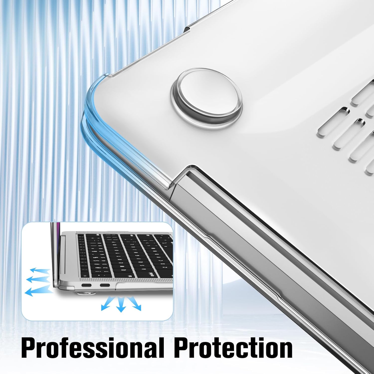 Thumbnail 6 de FINTIE snap-on hard shell case for MacBook Air 13.3-inch (2018–2020) Models A2337 (M1) / A2179 / A1932, clear protective cover