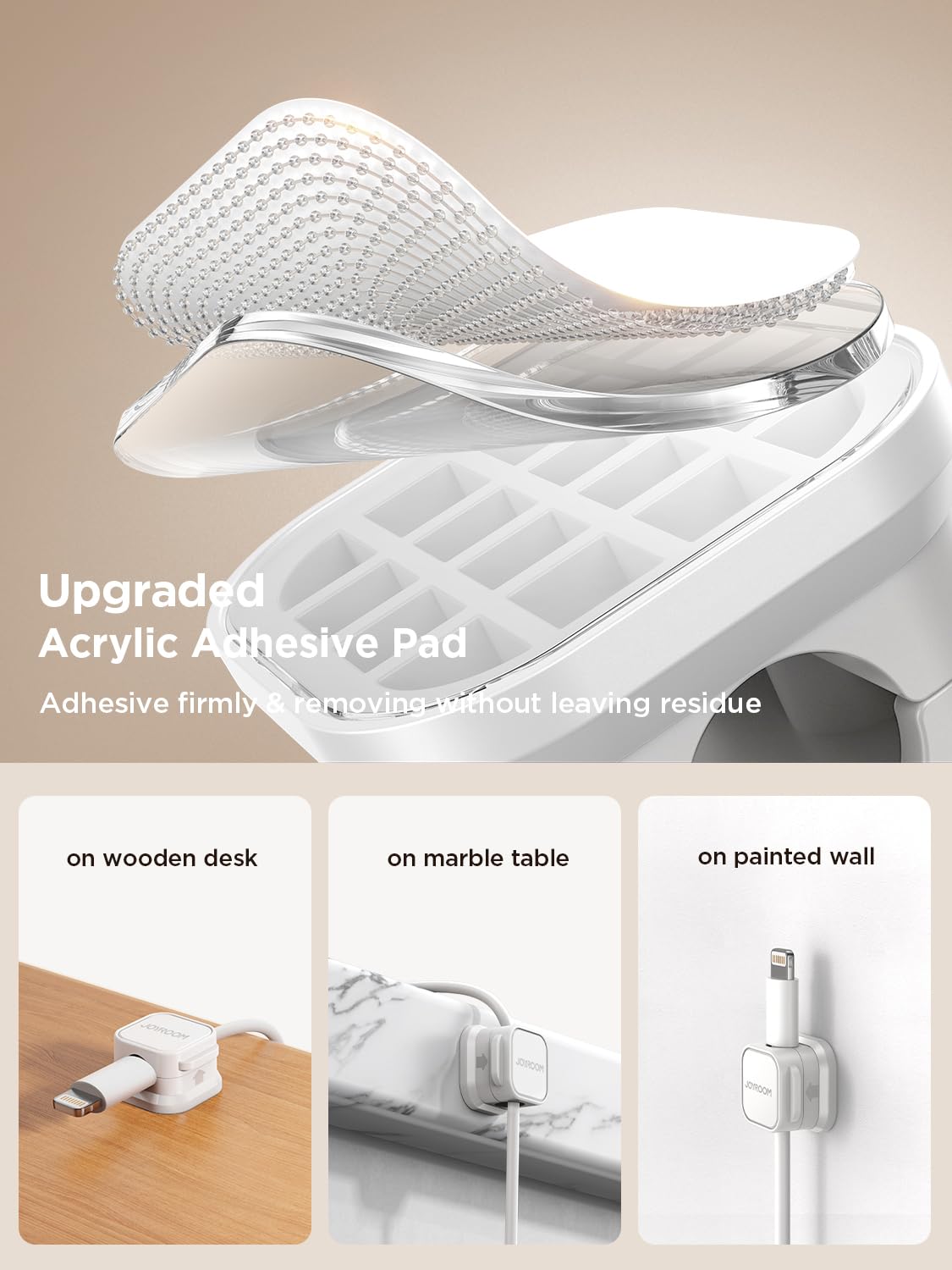 Detalle 2 de JOYROOM 6 Pack Cable Tidy Clips 7.5mm