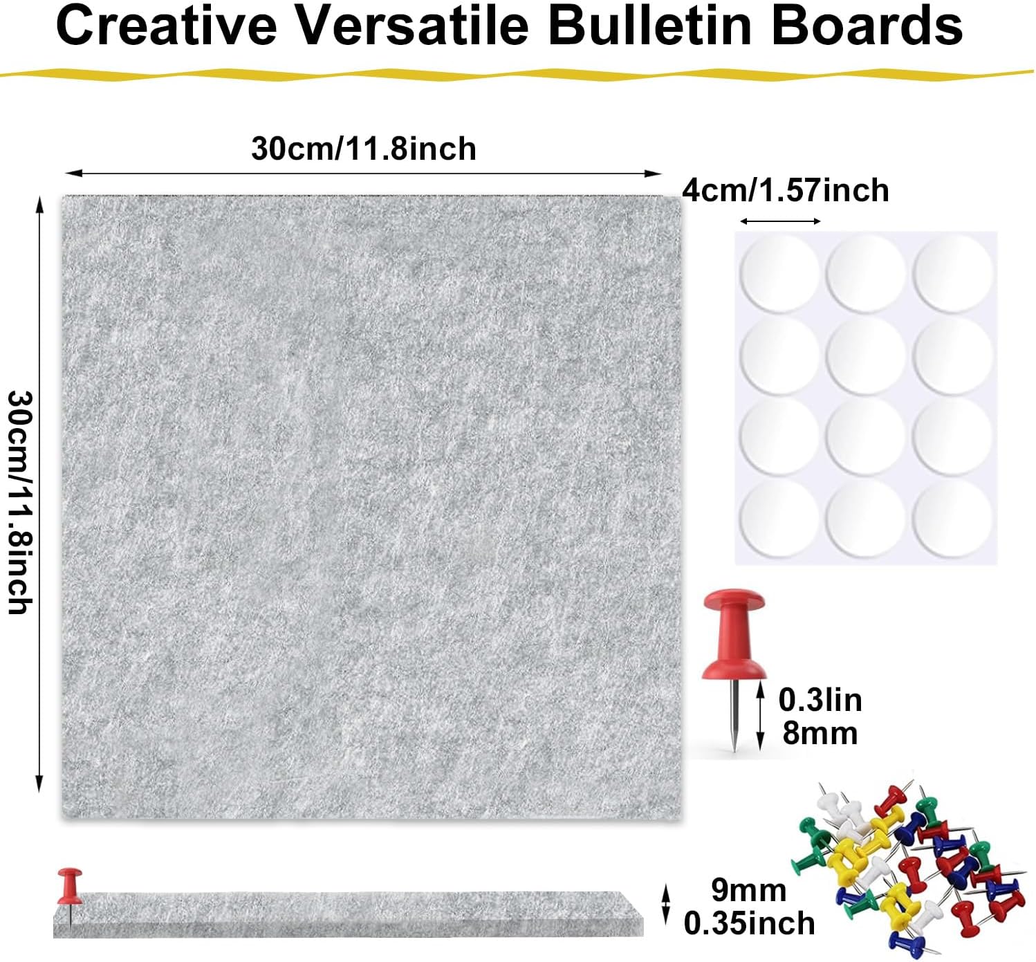 Thumbnail 1 de Acidea 30x30cm Felt Bulletin Board set 🎯