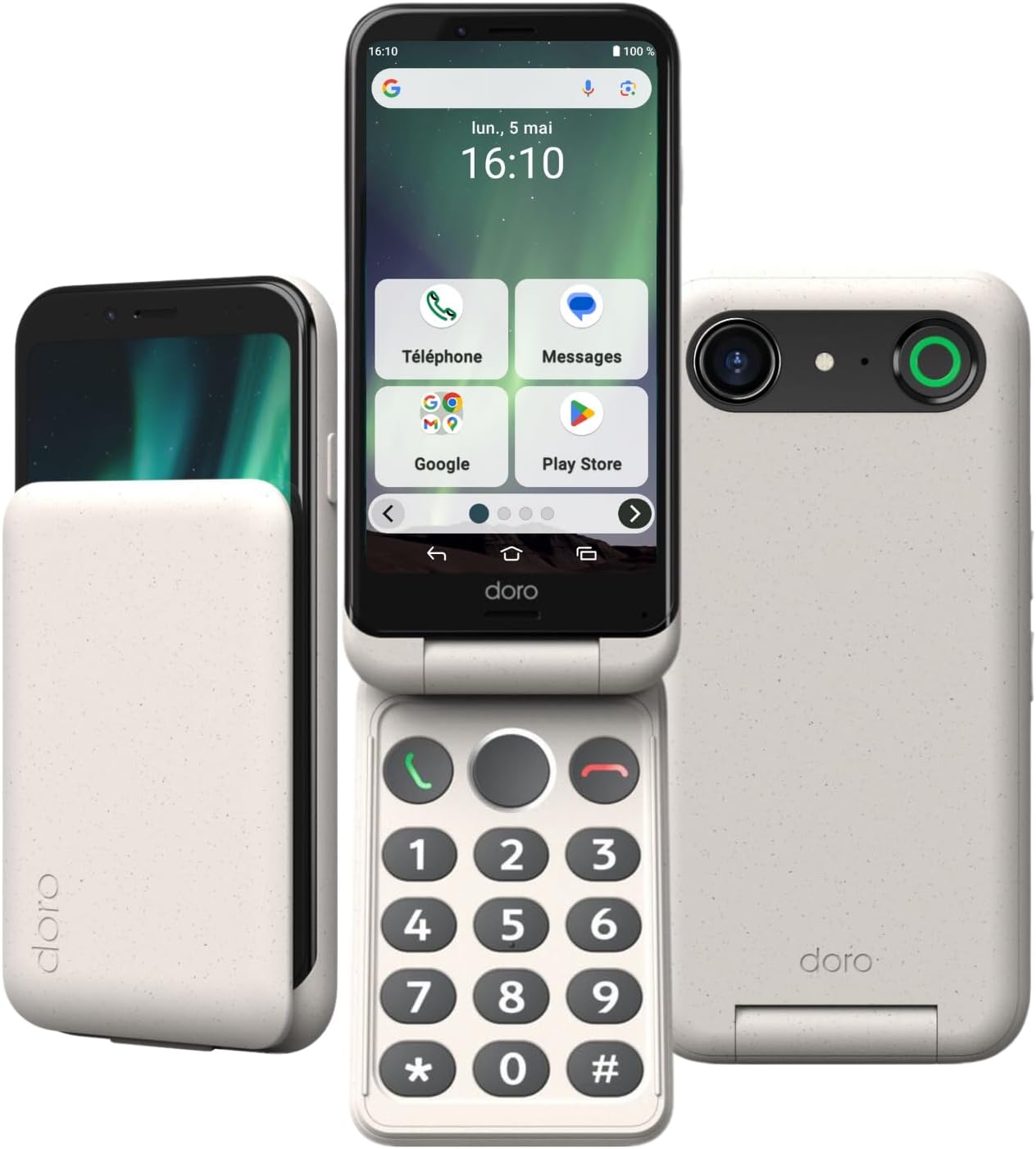 Detalle de Doro Aurora A20 – Smartphone à clapet senior avec touche d'assistance et GPS