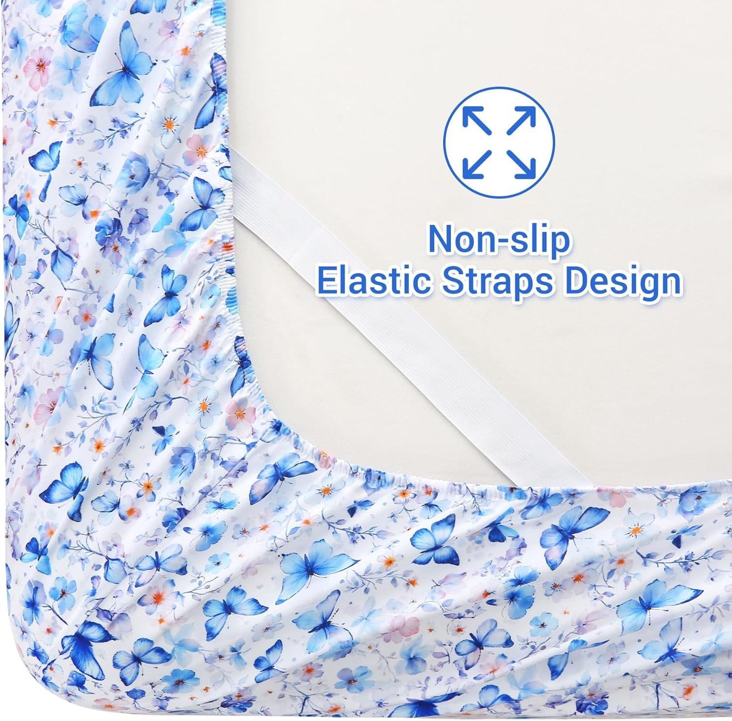 Thumbnail 1 de Softan Full Floral Microfiber Sheet Set with Deep Pockets and Non-Slip Straps