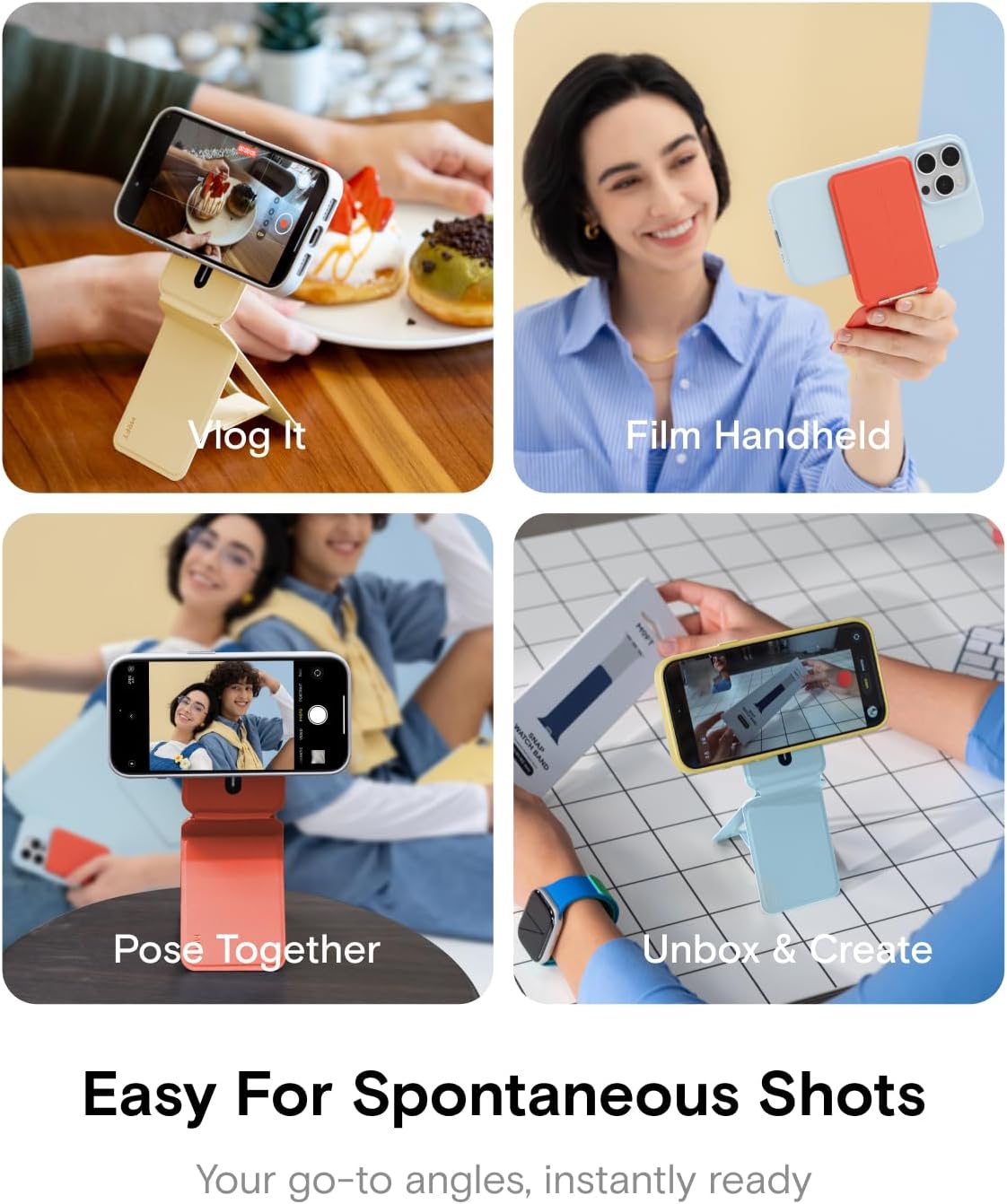 Thumbnail 3 de MOFT Stativ für iPhone 12–17 Serie – 3 Modi, 20 cm Höhe, tragbares Stativ & Ständer in Eisnebel Blau