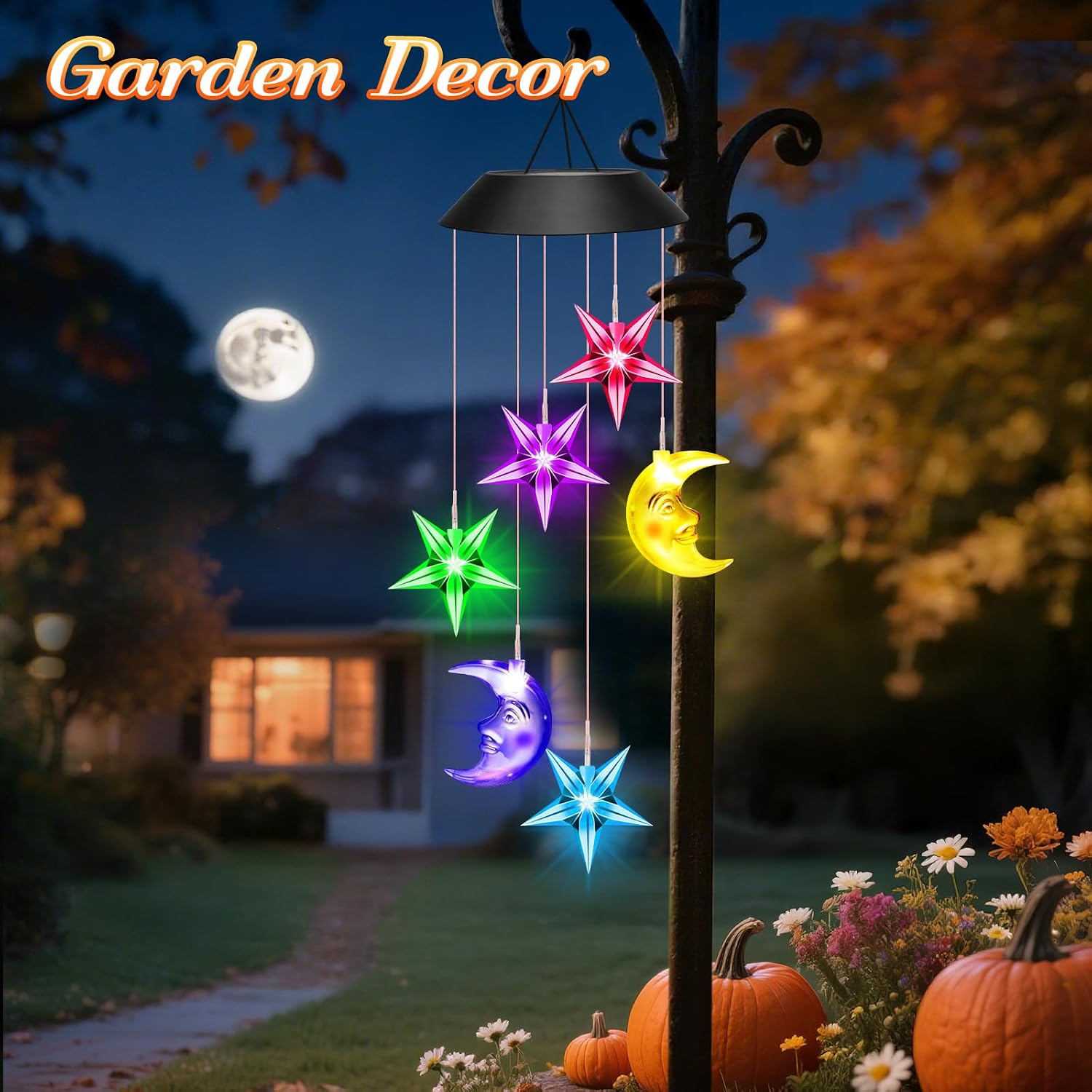 Detalle 2 de Winzwon Solar Moon and Star Wind Chime