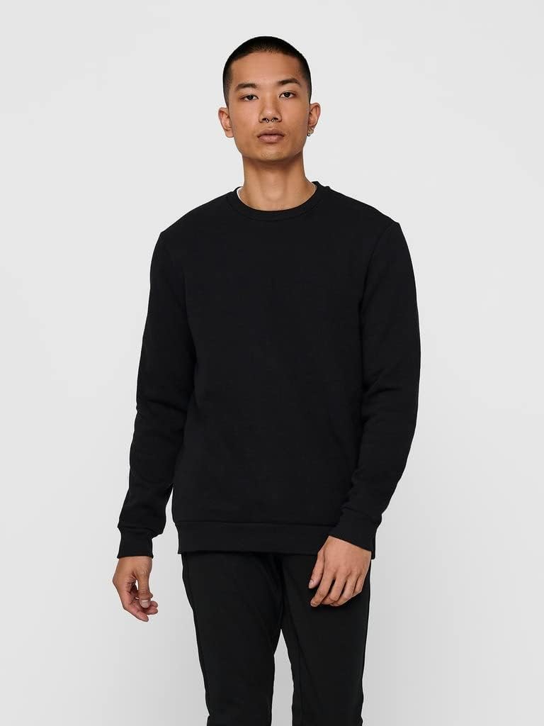 Detalle de Uomo O&S Maglione Basic a manica lunga con vestibilità regolare