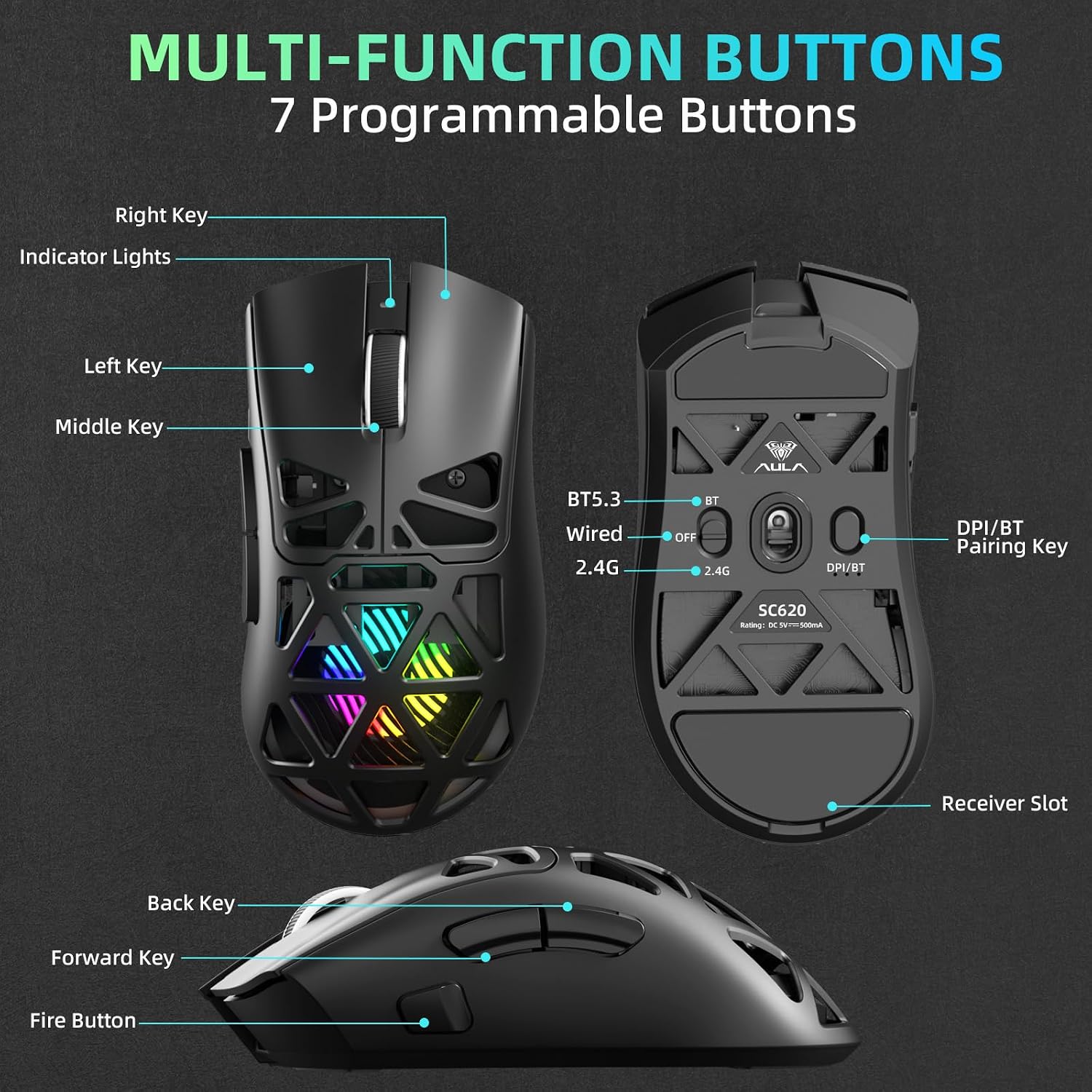 Thumbnail 6 de Aula SC620 Wireless Gaming Mouse