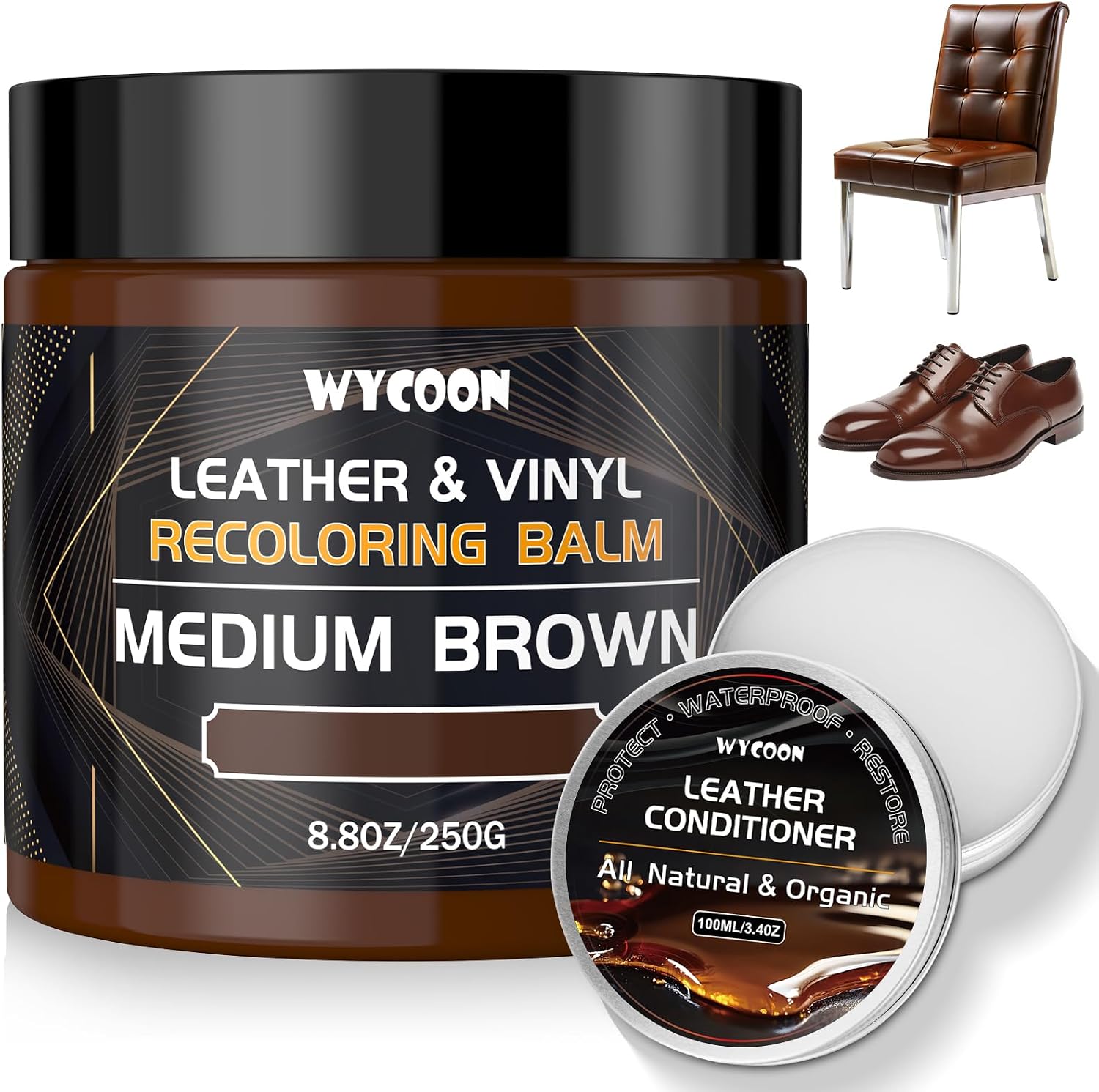 Detalle de WYCOON Kit Riparazione Pelle Marrone Medio