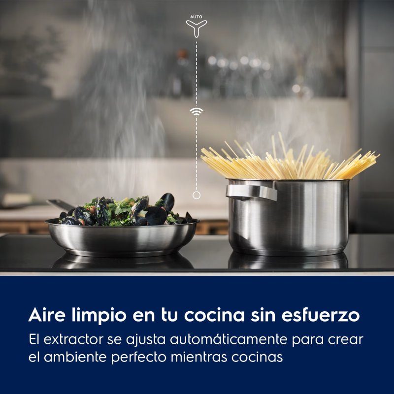Detalle de Electrolux LIT60336CK: Placa de inducción de 3 zonas (60 cm) con PowerBoost y Hob2Hoodz