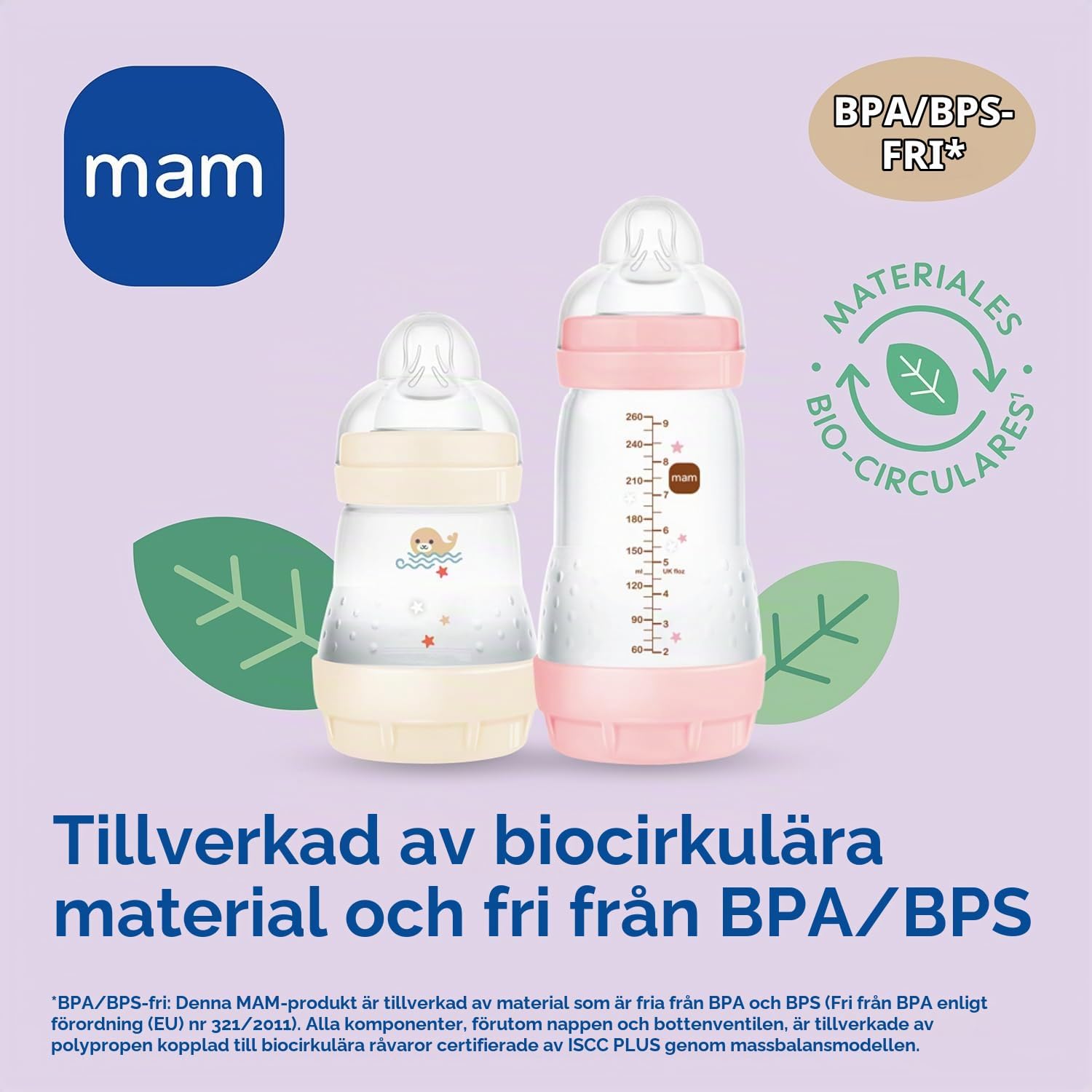Detalle 2 de MAM Easy Start Anti-Colic A122 nappflaska, 260 ml, självsteriliserande med SkinSoft-napp