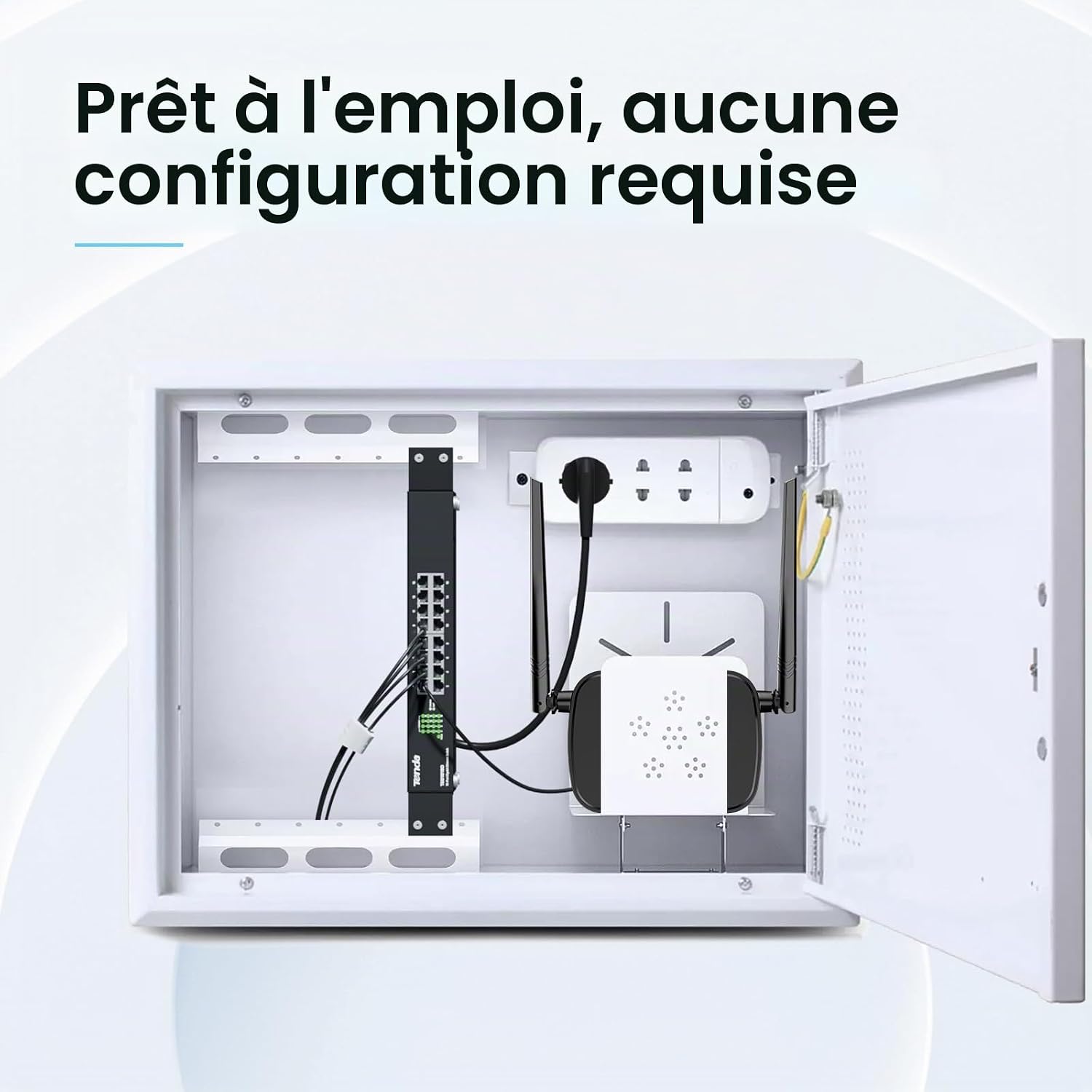 Detalle 2 de Tenda TEG1016D : Switch Ethernet 16 Ports Gigabit, acier, Plug & Play pour bureau ou petit entreprises