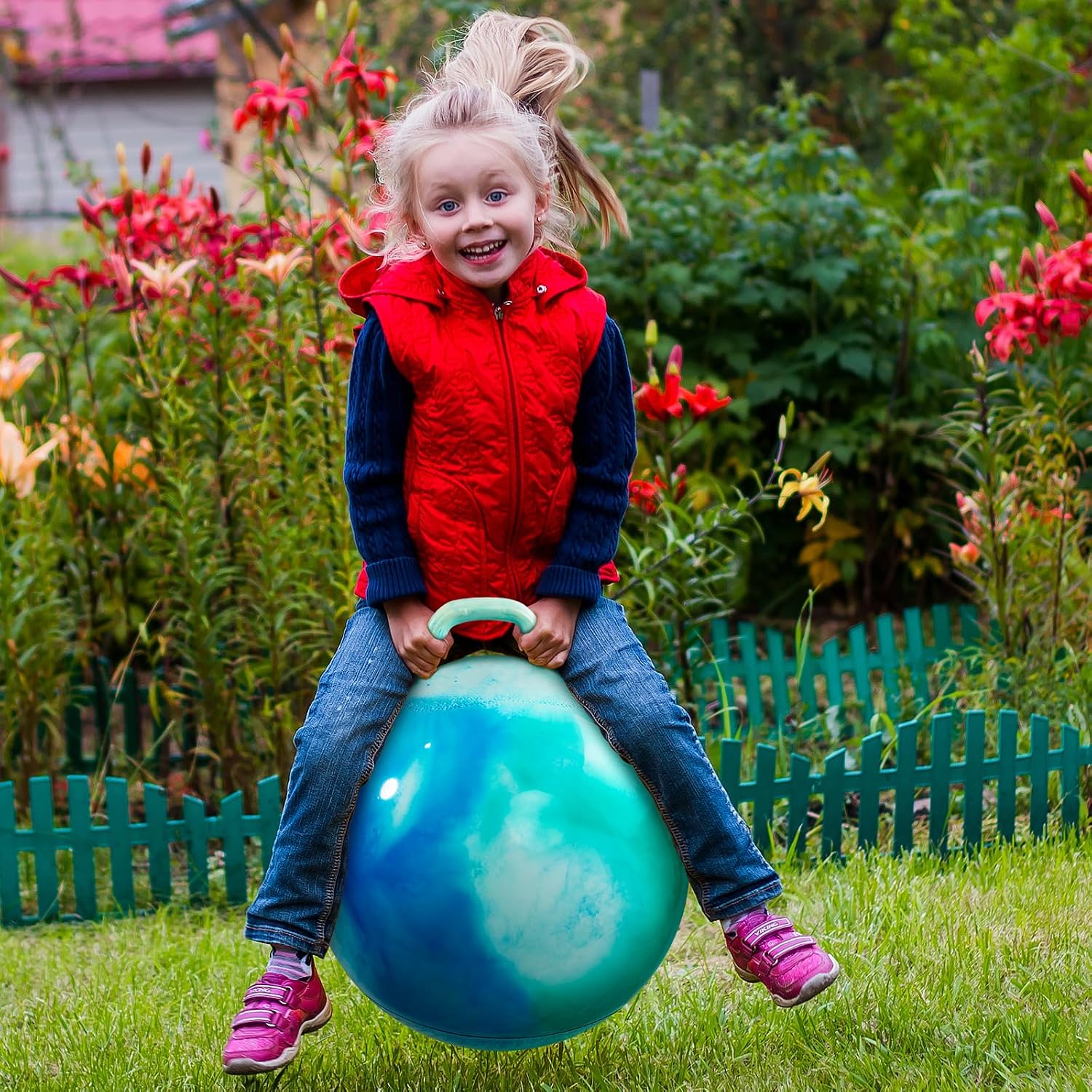 Thumbnail 5 de INPODAK Space Hopper for Kids (Ages 5–9) – 20 Inch Hopping Ball with Handle