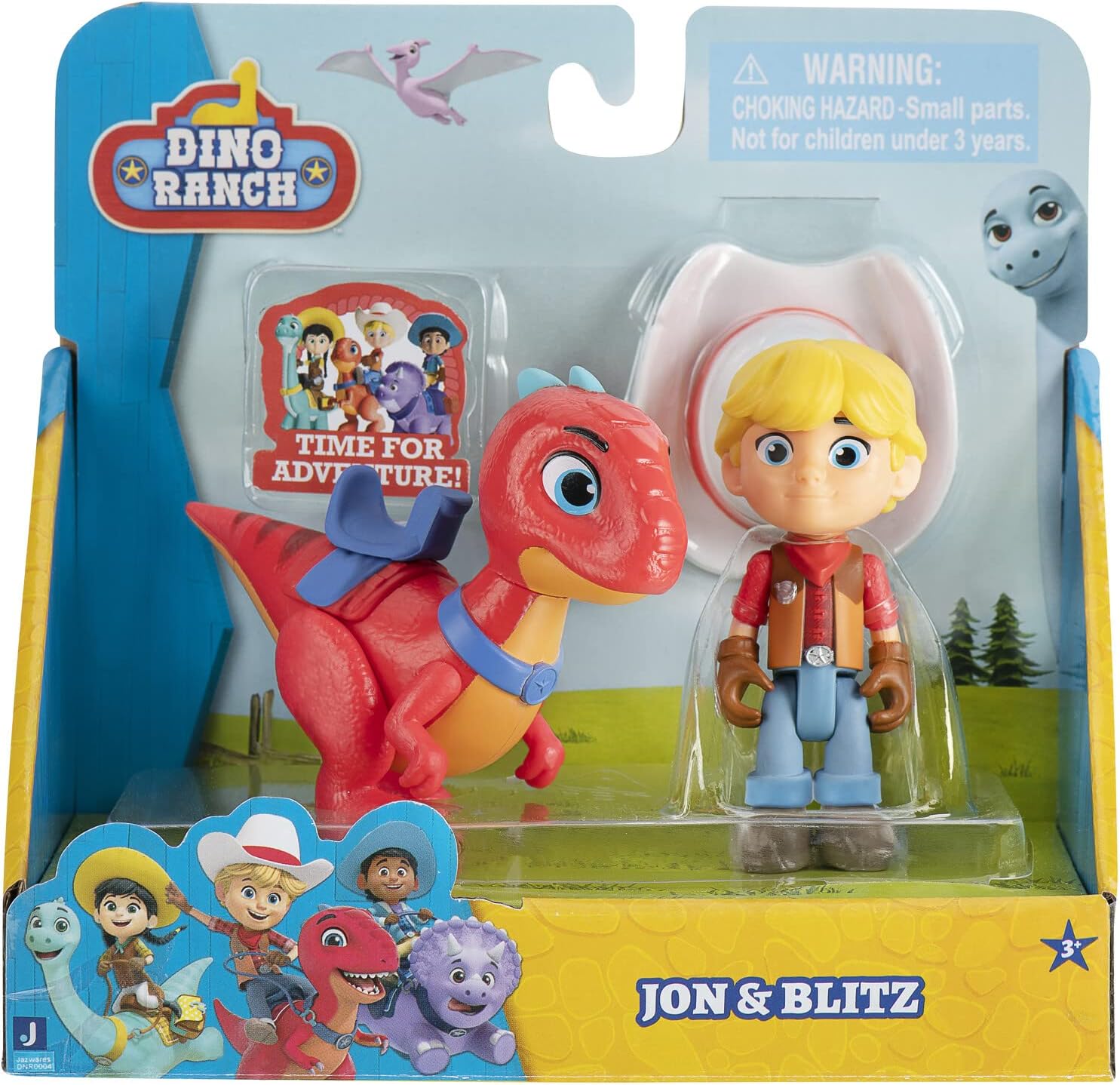 Detalle 2 de Dino Ranch DNR0004 Dino Ranchers Jon & Blitz Action Figures, Multicoloured