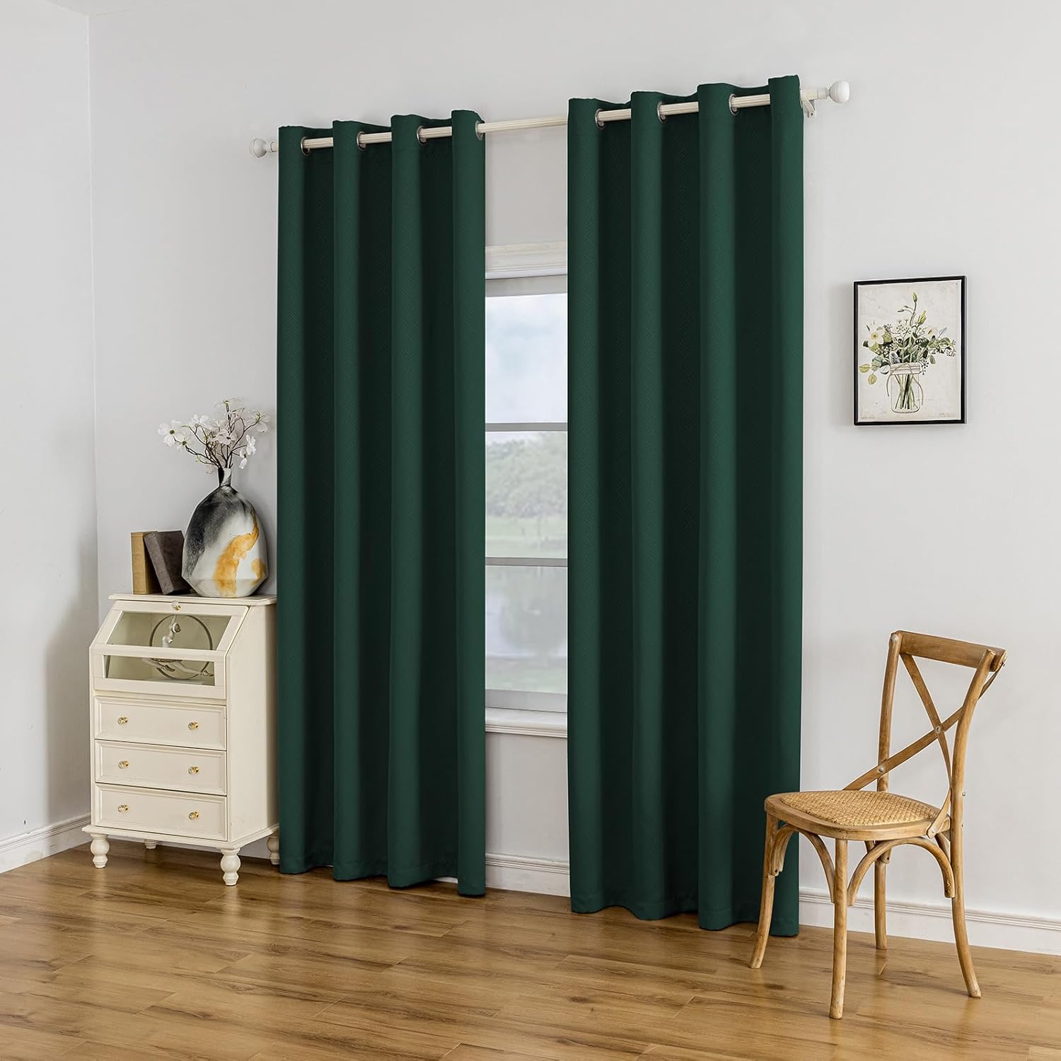 Thumbnail 6 de Ystyle Lot de 2 Rideaux Occultants 117x137 cm – isolation thermique et anti-lumière, Verde Scuro