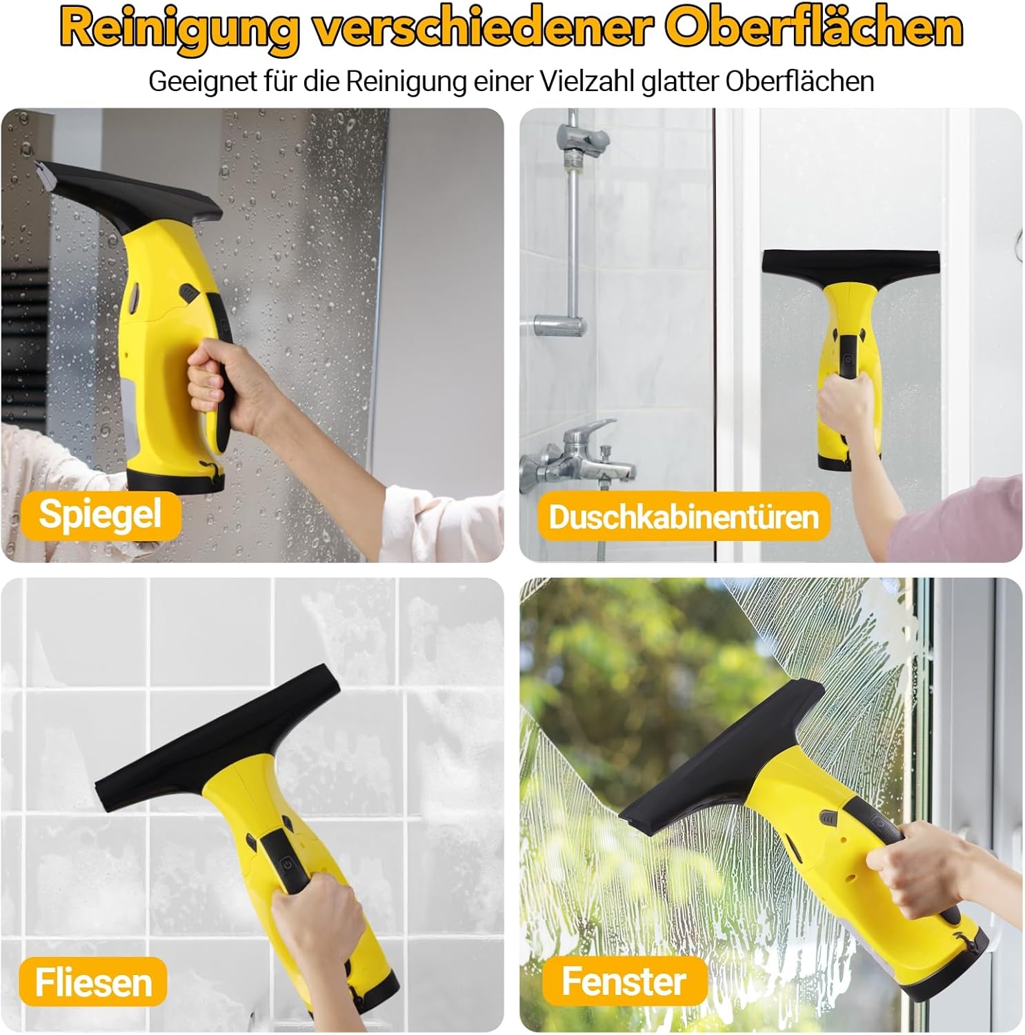 Thumbnail 5 de Eave Fenstersauger, wiederaufladbarer Fensterabzieher mit 28 cm/17 cm Klingen