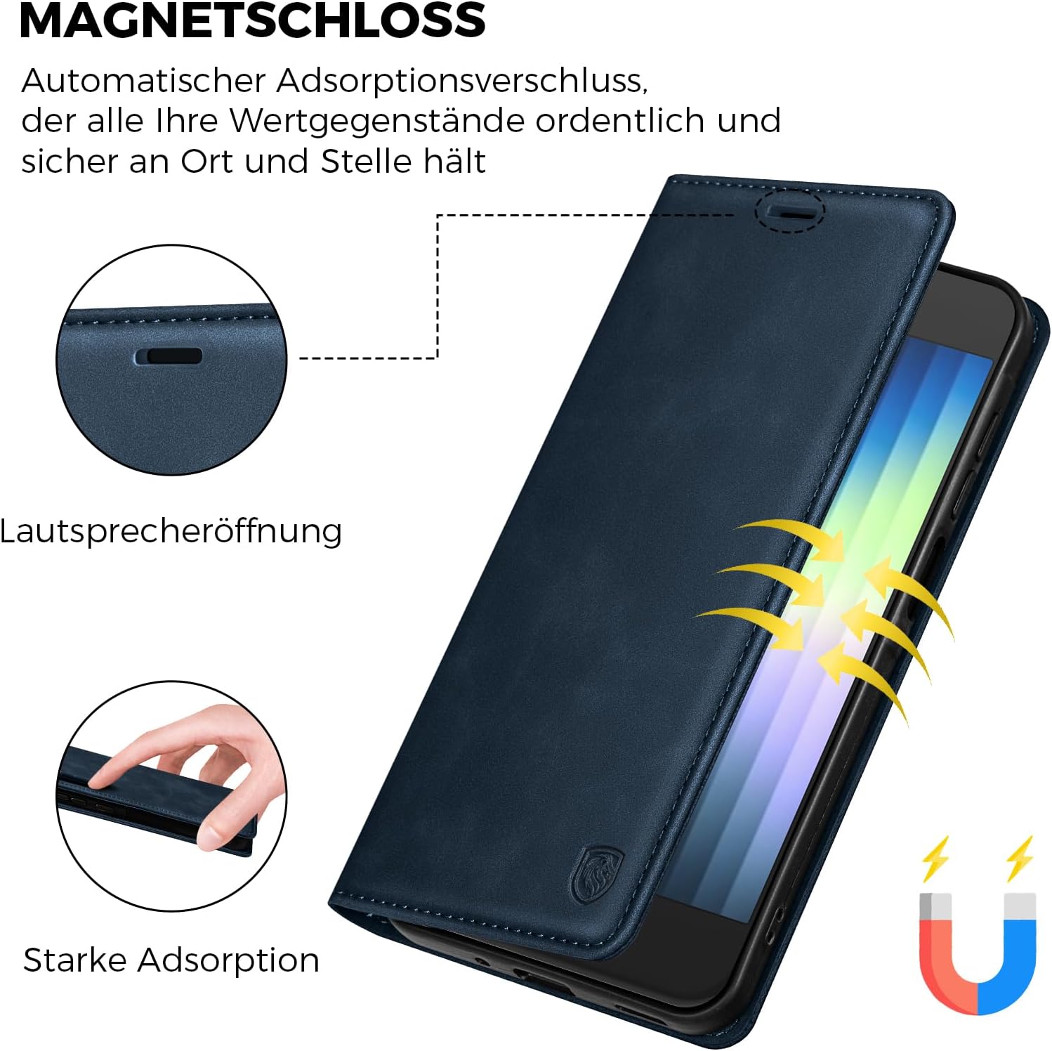Thumbnail 2 de AIMOYU Flip Case für iPhone SE 2022/SE 2020/7/8