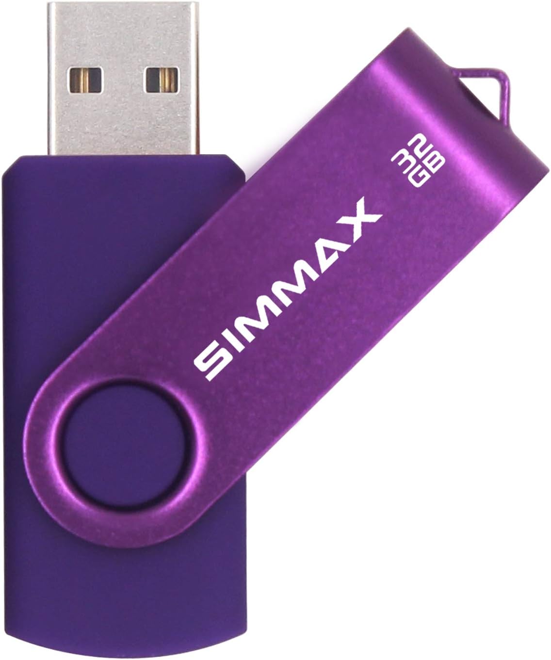Detalle de SIMMAX 32GB USB 2.0 Memory Stick with TwistTurn Clip (Purple)