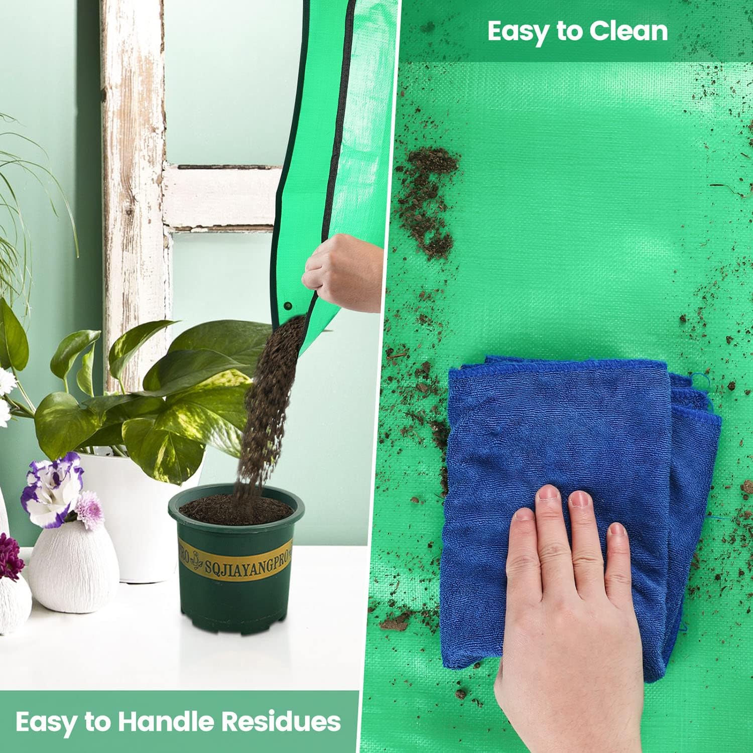 Detalle 2 de Onlysuki PP-0081 Plant Repotting Mat, 39.5" × 31.5", Waterproof PE