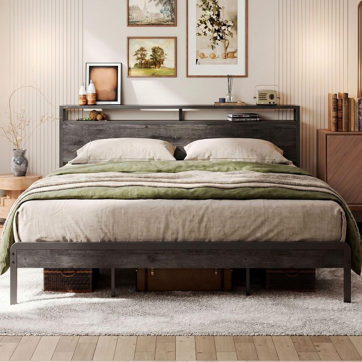 Detalle de LIKIMIO King Bed Frame, King Size