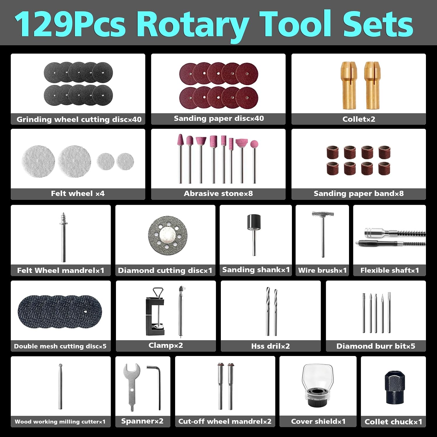Detalle 2 de BlueMars Rotary Multi Tool Set 200W