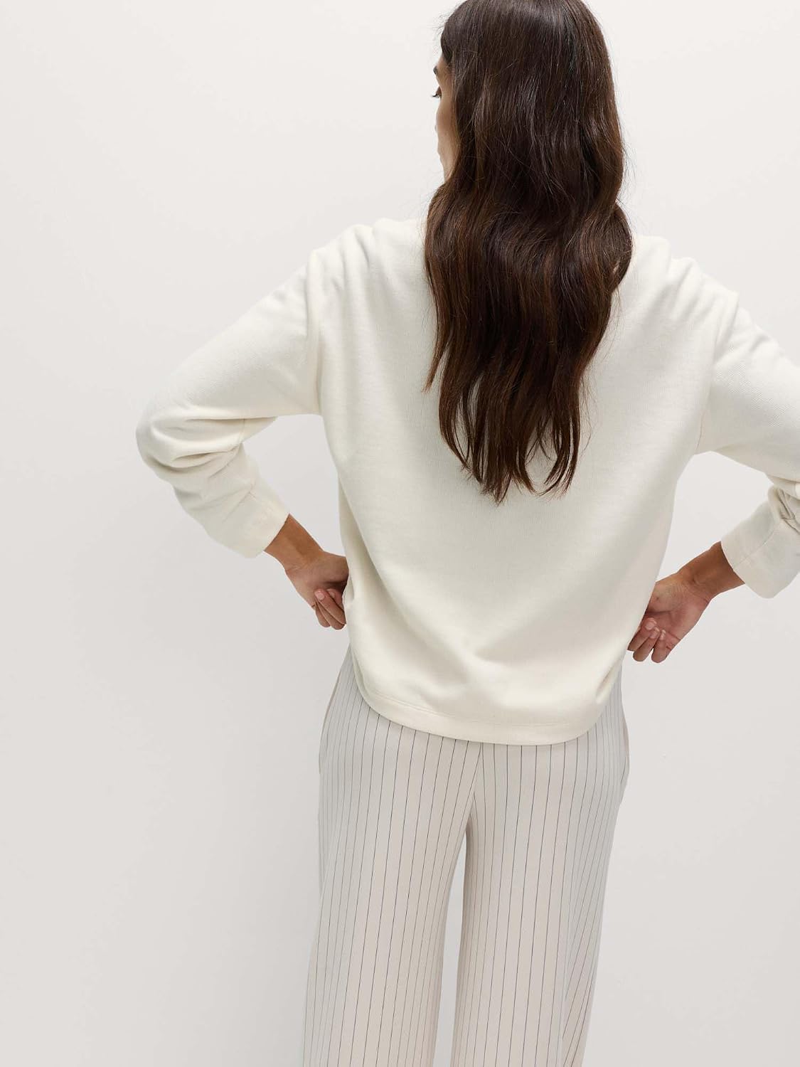 Detalle 1 de Marks & Spencer sweatshirt voor dames met hoog katoengehalte en normale pasvorm
