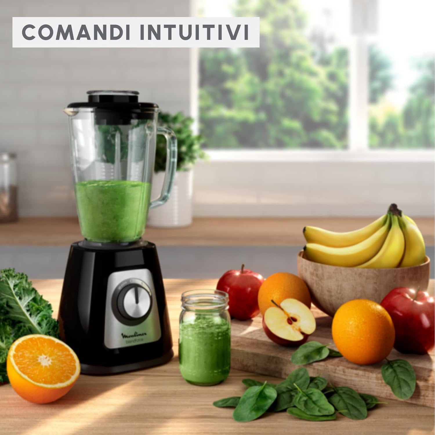 Detalle 2 de Moulinex Blendforce LM4308: frullatore con raffreddamento ad aria e vaso in vetro da 1,75 L